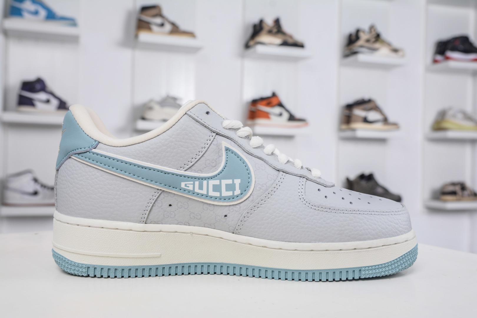 Gucci x Nike Air Force 1 Low Grey Blue Custom Sneakers Designer Shoes 3 cmp i1760119257088 6071 0 2