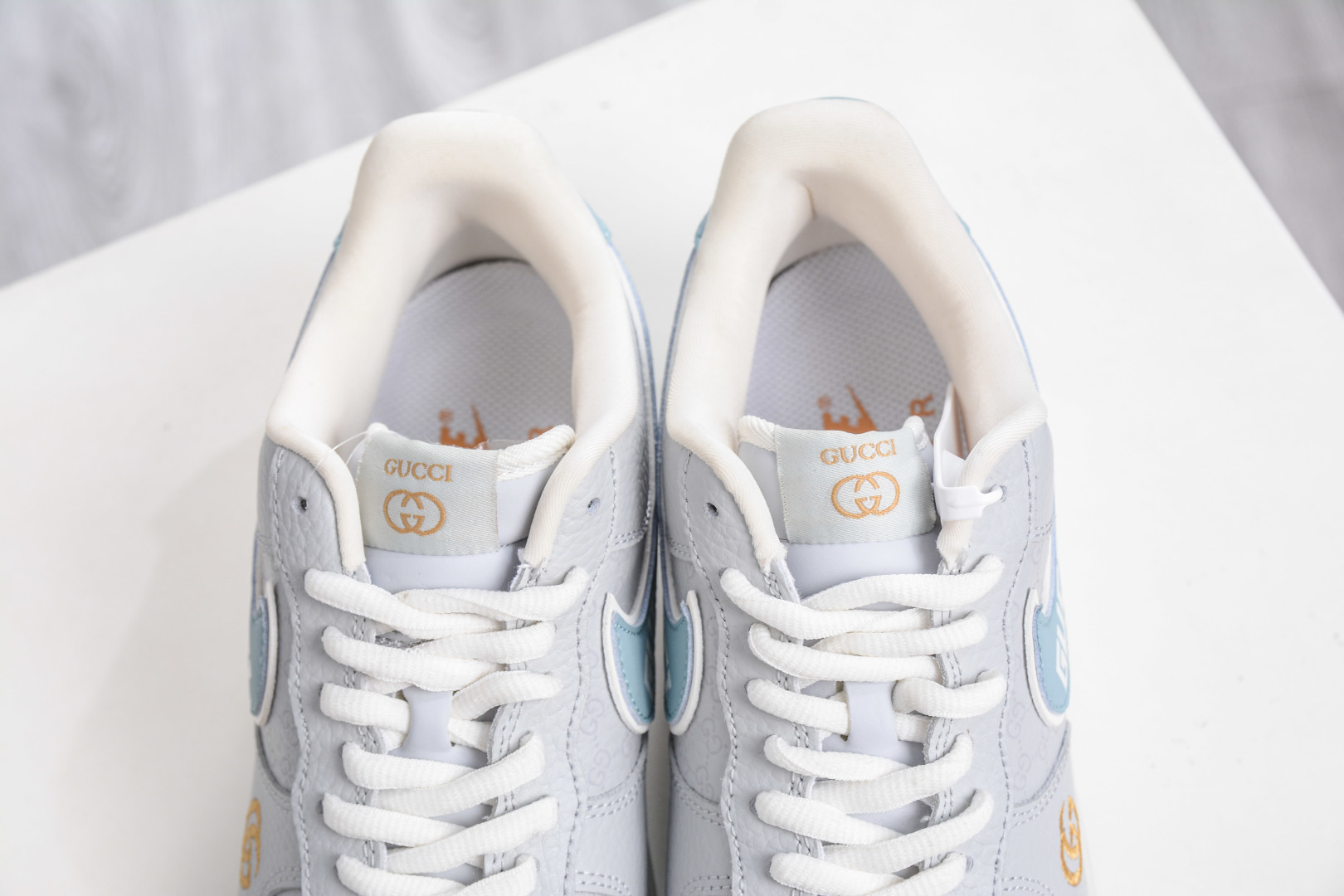 Gucci x Nike Air Force 1 Low Grey Blue Custom Sneakers Designer Shoes 8 cmp i1760119257089 5718 0 7