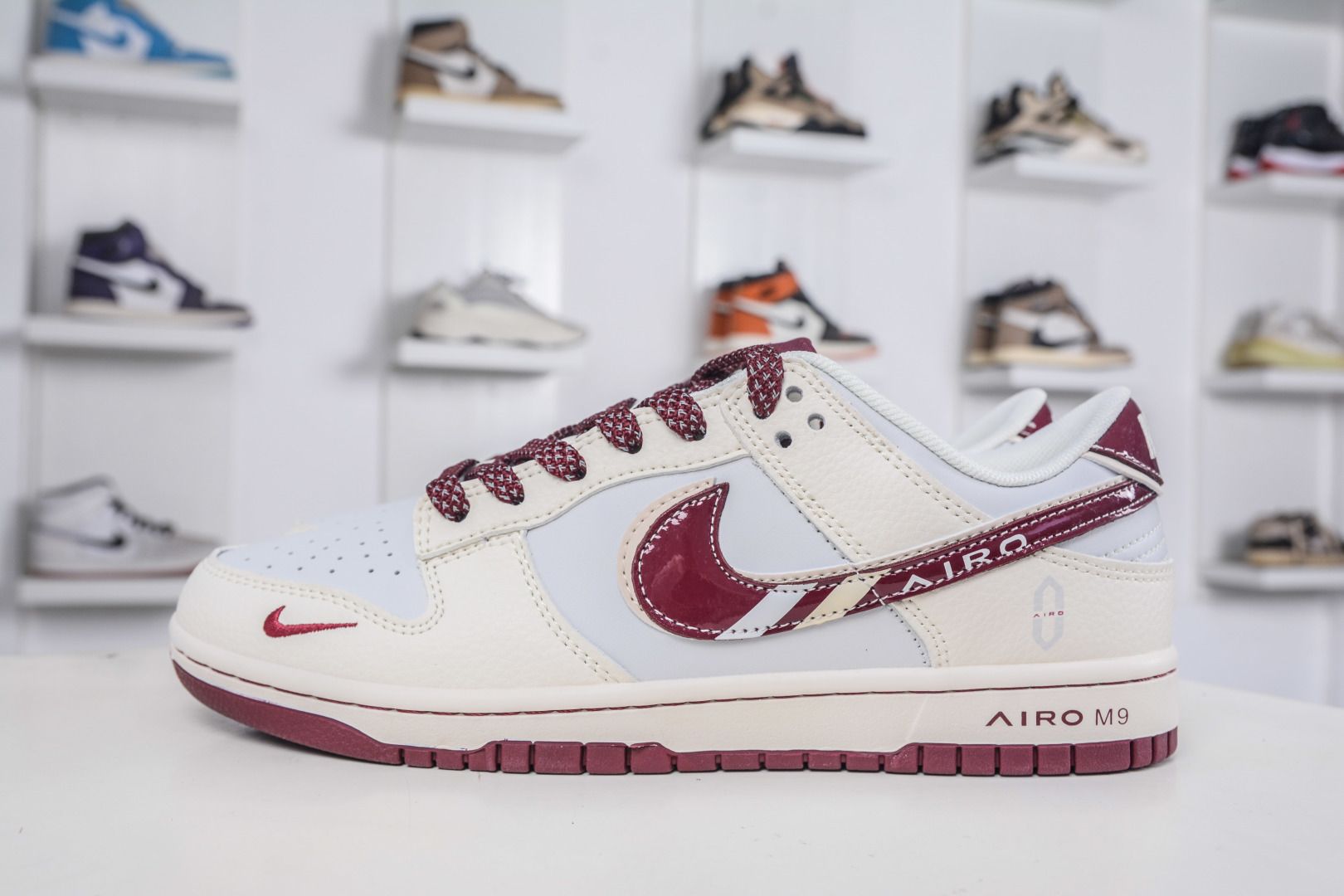 Nike SB Dunk Low Aito M9 Collaboration Sneakers - Red/Colorful Accents