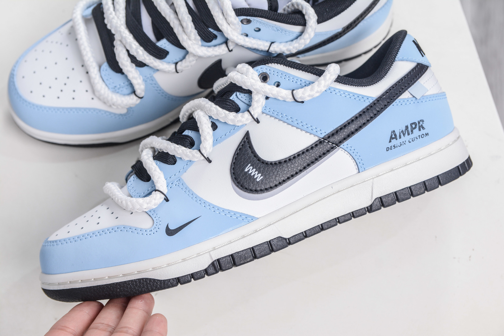 Nike Dunk Low 'Freewheeling' Light Blue & White Custom Design Sneakers 7 cmp i1760207860103 6827 0 6