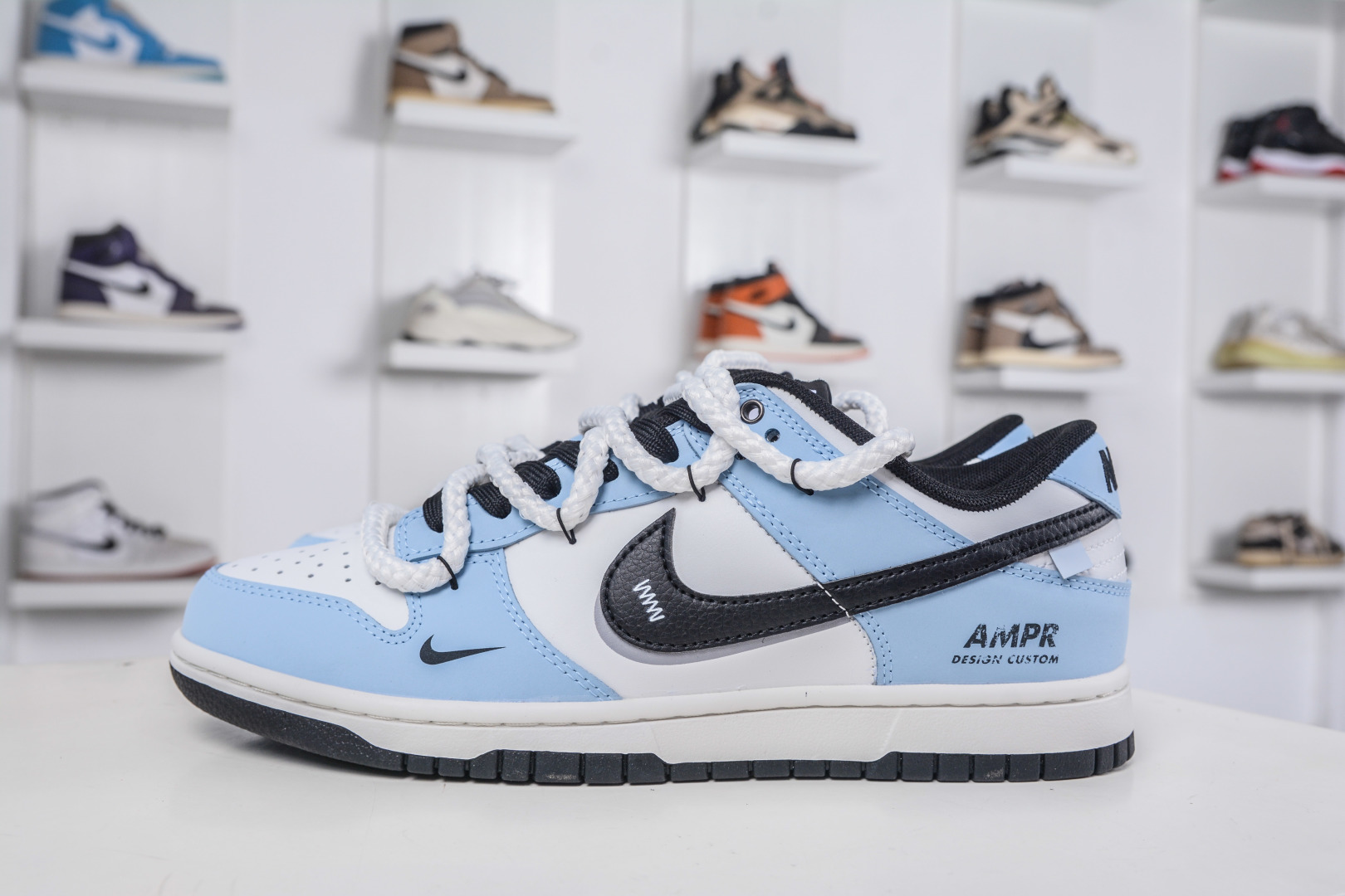 Nike Dunk Low 'Freewheeling' Light Blue & White Custom Design Sneakers 1 cmp i1760207861088 6443 0 0