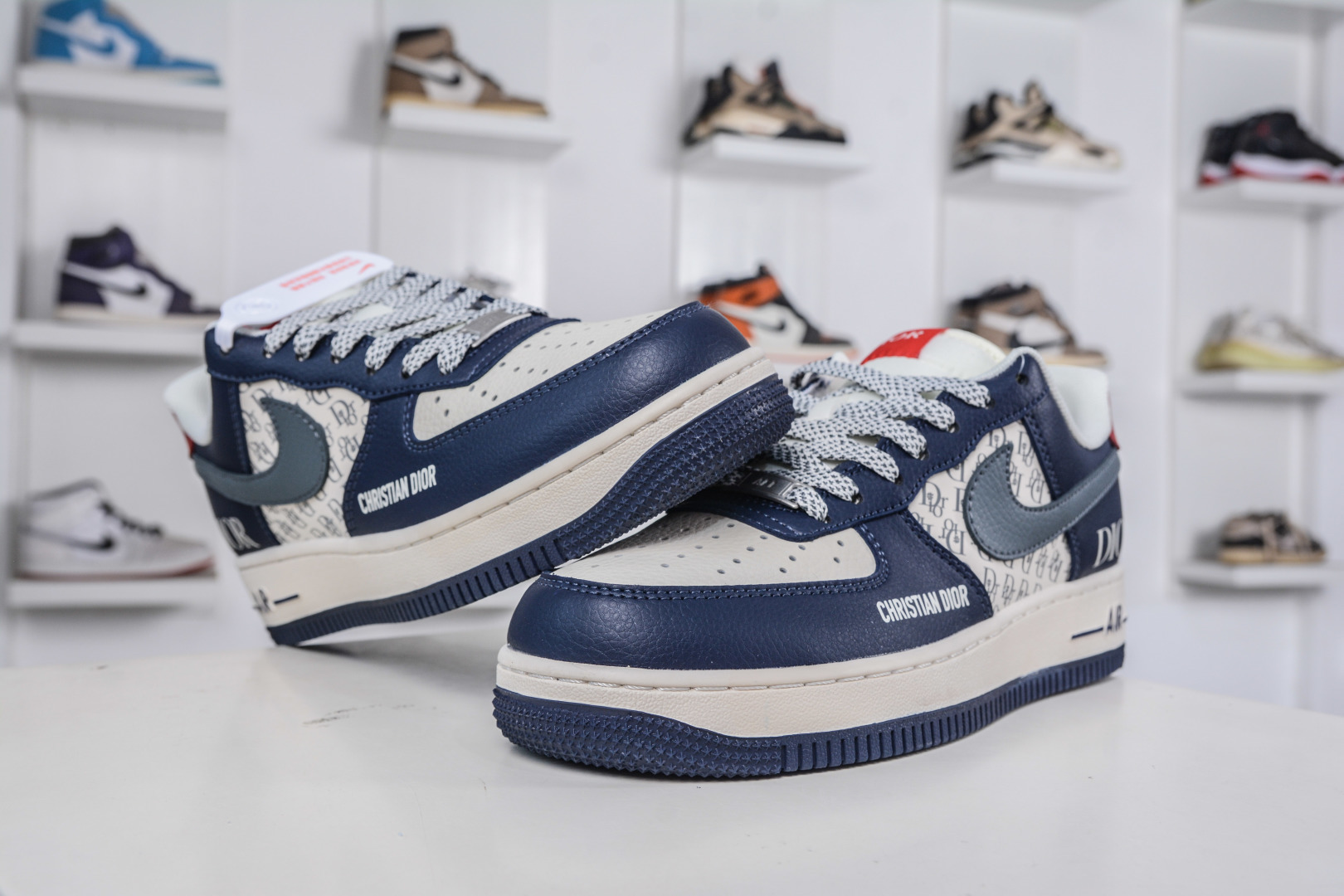 Nike Air Force 1 Low 07 x DIOR 迪奥联名-米白蓝灰钩 XD2588-603