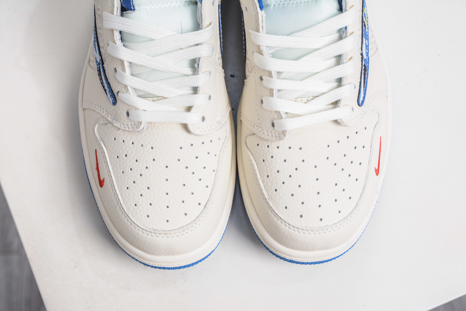 TS x Air Jordan 1 Low Fendi Collab - White/Blue, Custom, Comfortable, Stylish 10 cmp i1760292205817 9170 0 8