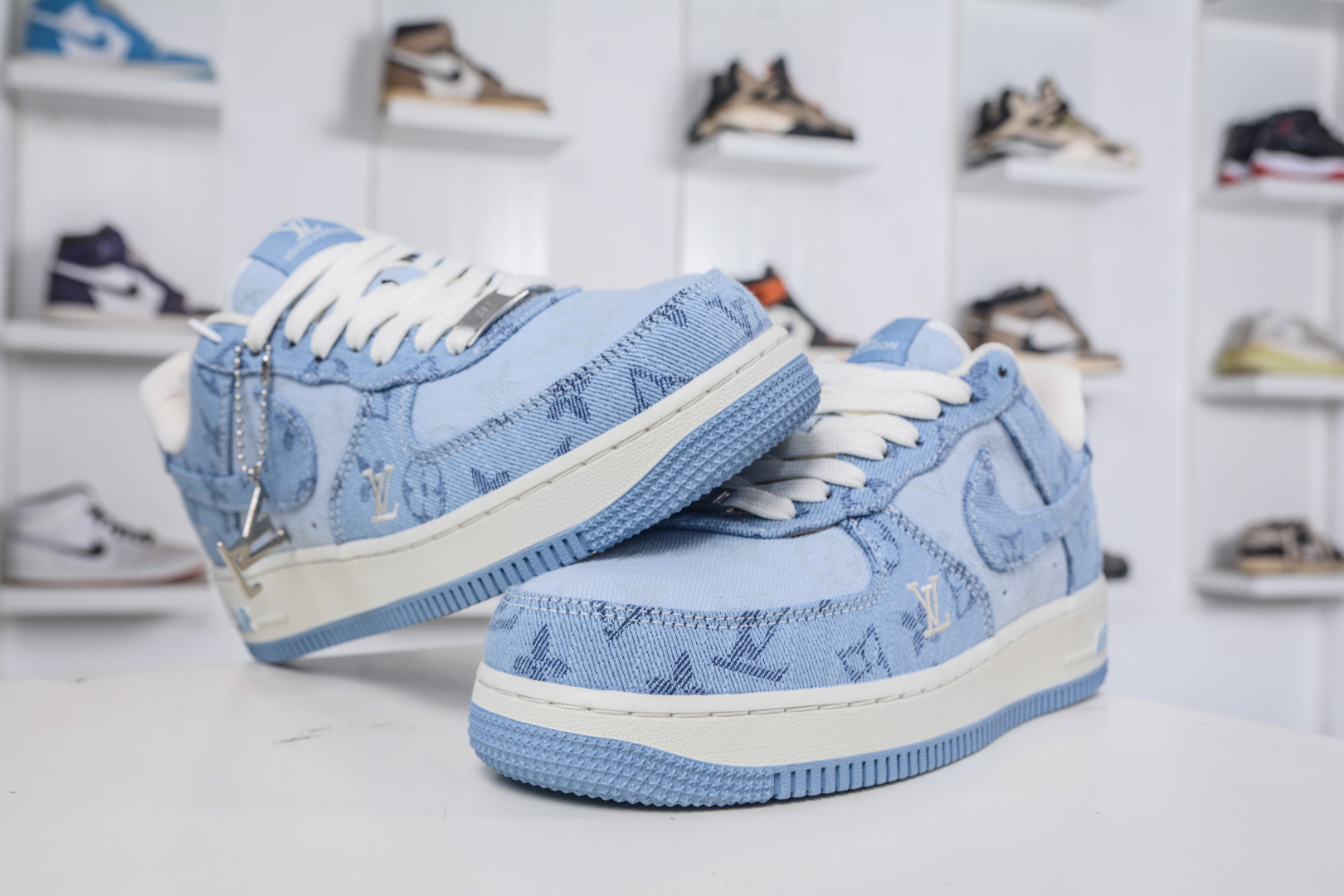Nike Air Force 1 Low 07 x Louis Vuitton LV联名-浅蓝牛仔 YF9511-823