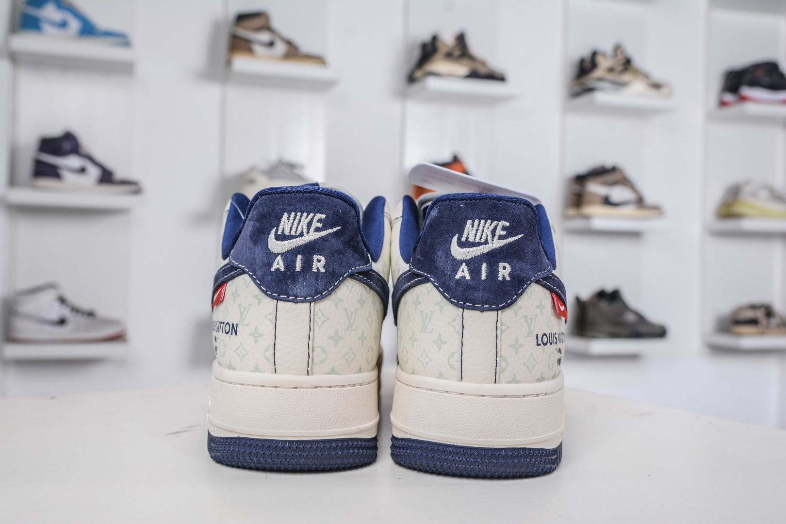 Nike Air Force 1 Low 07 x Louis Vuitton LV联名-米蓝印花 MZ9588-817