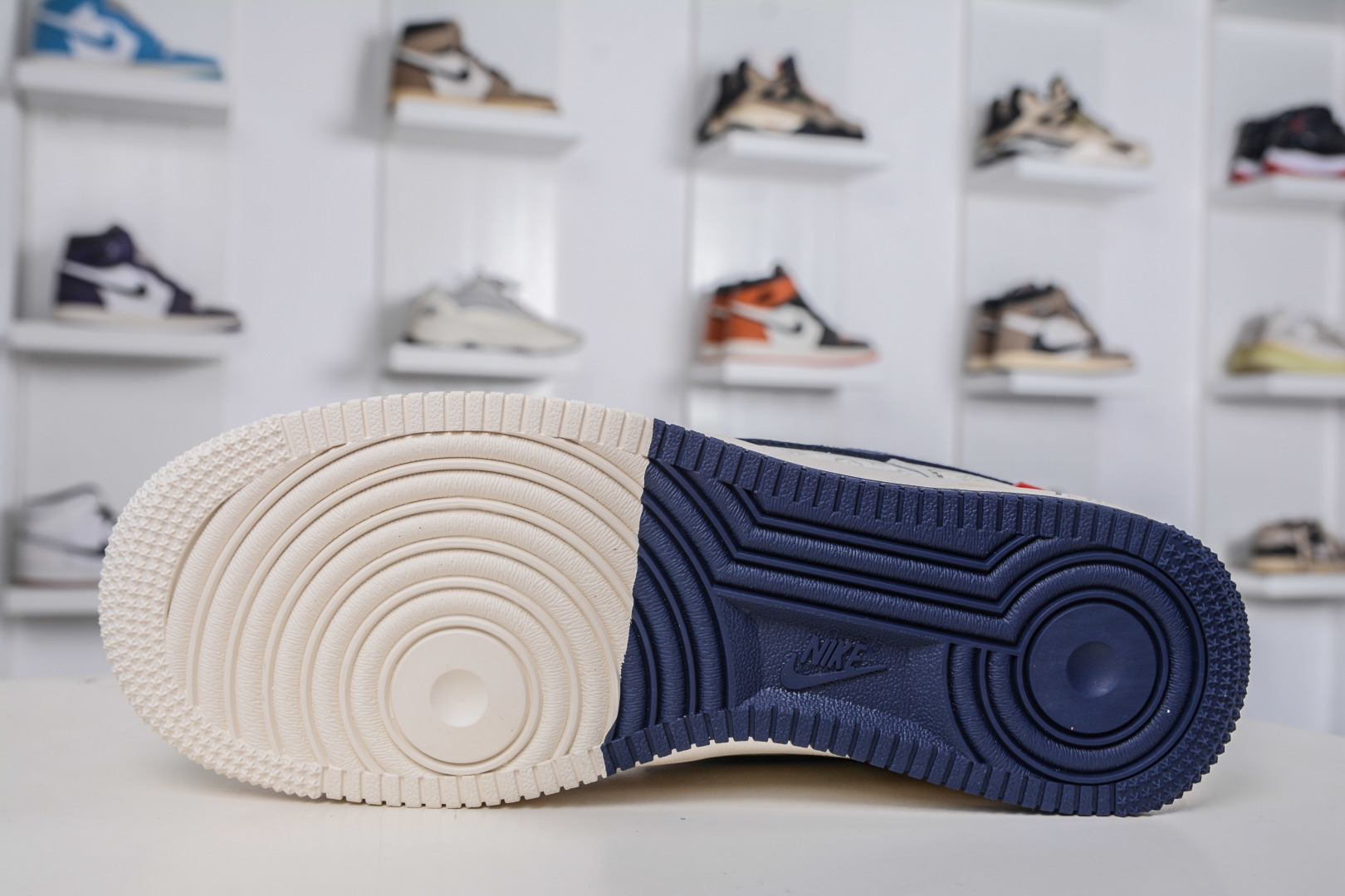 Nike Air Force 1 Low 07 x Louis Vuitton LV联名-米蓝印花 MZ9588-817