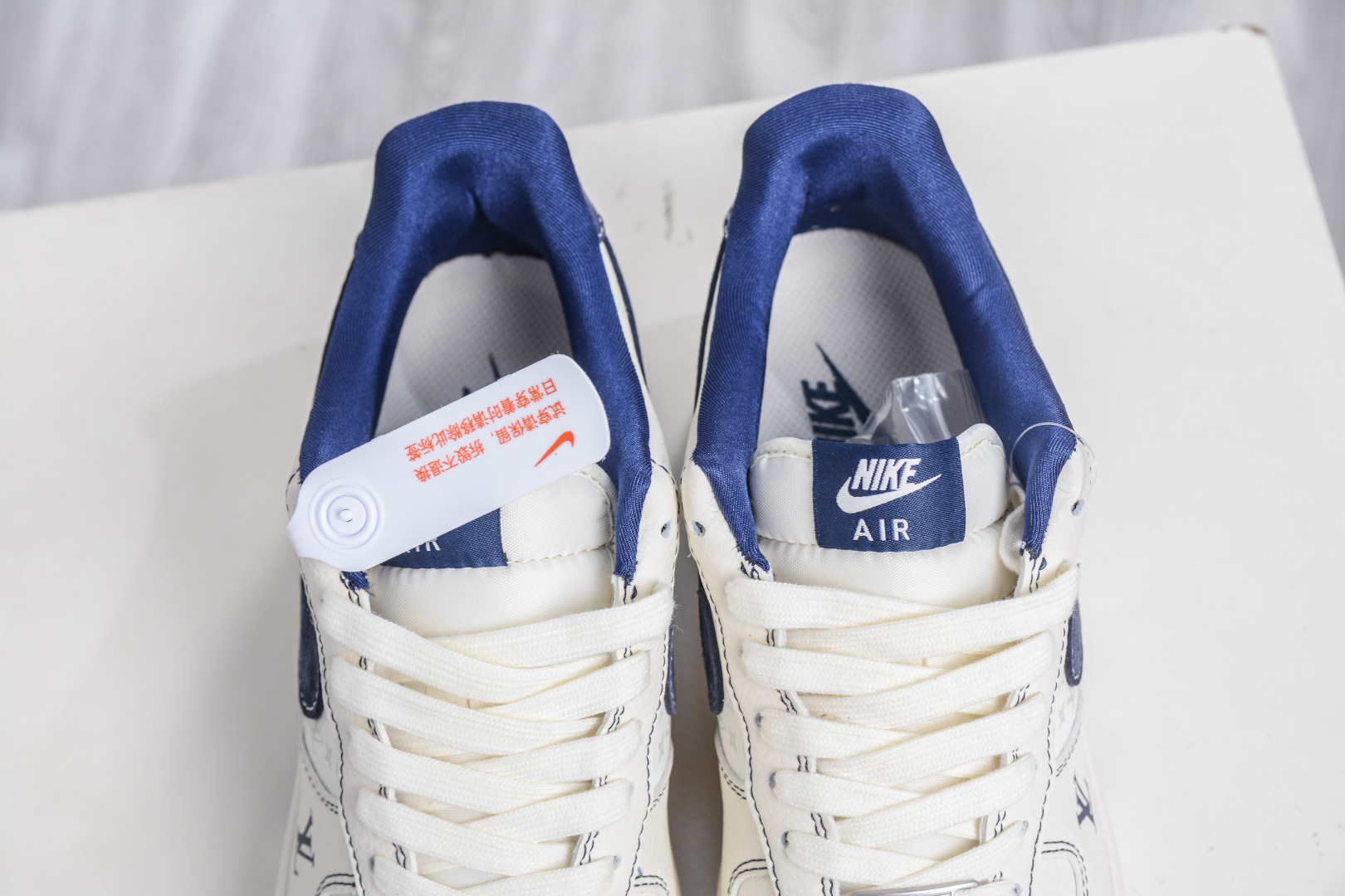 Nike Air Force 1 Low 07 x Louis Vuitton LV联名-米蓝印花 MZ9588-817