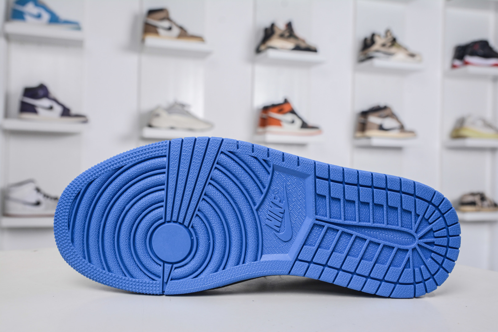 TS x Air Jordan AJ1 Low 倒钩低帮-白黑蓝底鬼脸 DZ5899-027