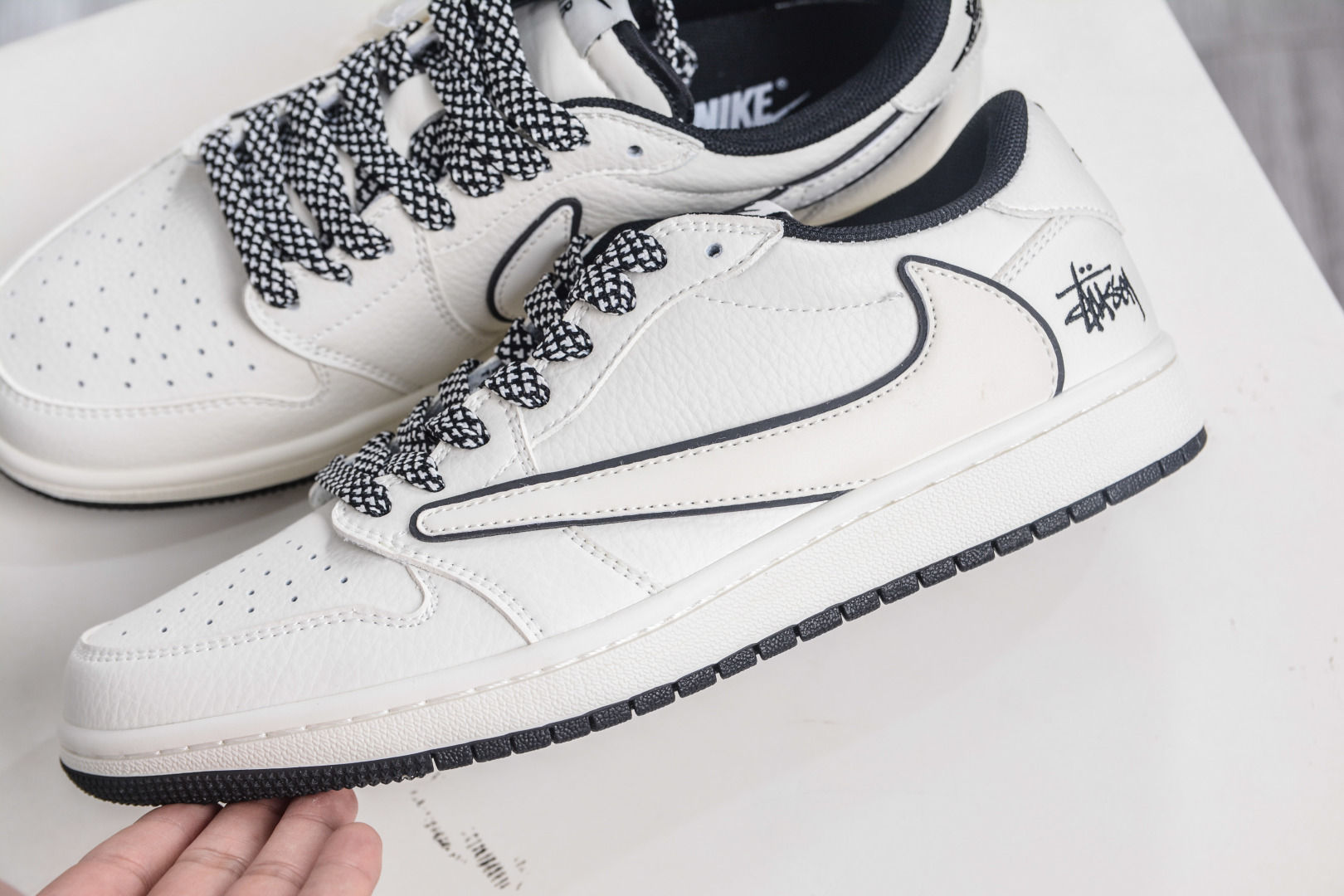 TS x Air Jordan x Stussy Air Jordan 1 Low White Black, Comfort and Style 7 cmp i1760456358326 1216 0 6