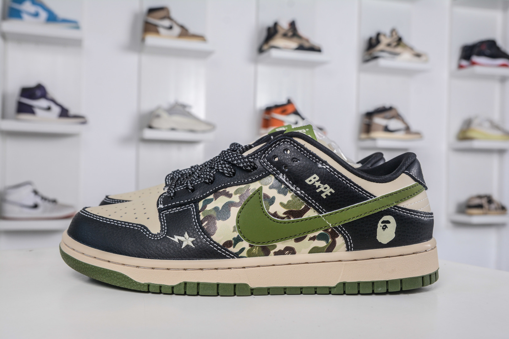 Nike SB Dunk Low x BAPE Camo Black Green, Premium Quality, Limited Edition