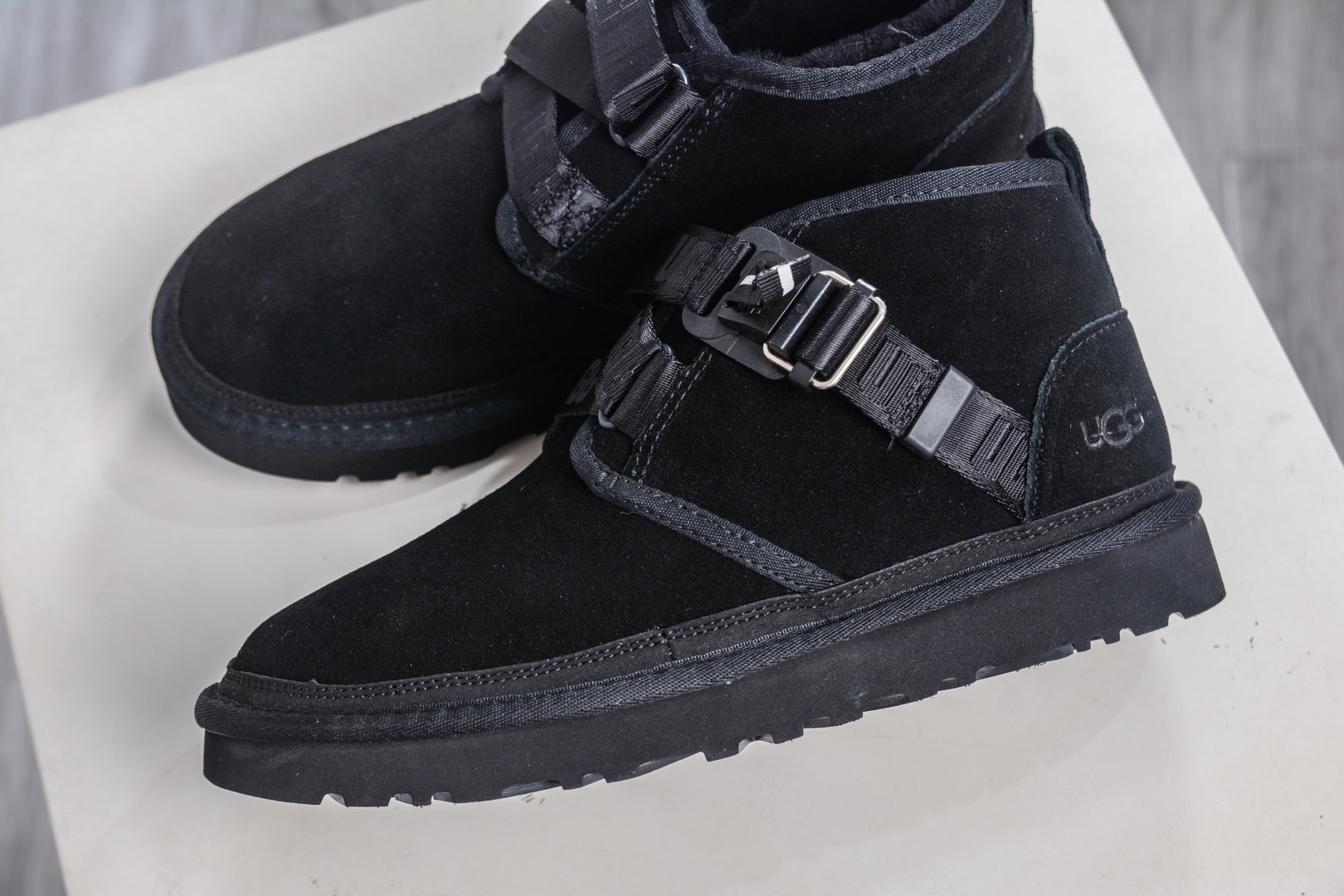 UGG Men's Mini Ankle Boots with Buckle Strap - Shearling Lined, Suede Upper 7 cmp i1760456626261 6742 0 6