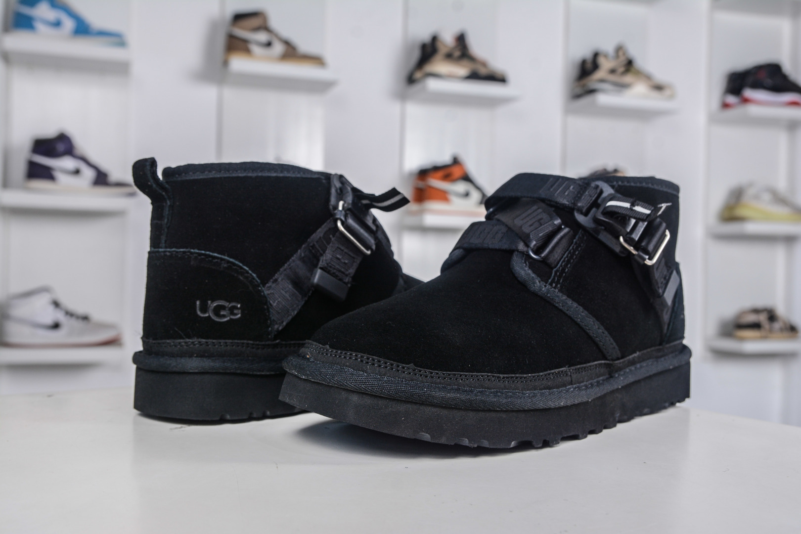 UGG Men's Mini Ankle Boots with Buckle Strap - Shearling Lined, Suede Upper 4 cmp i1760456626263 2694 0 3