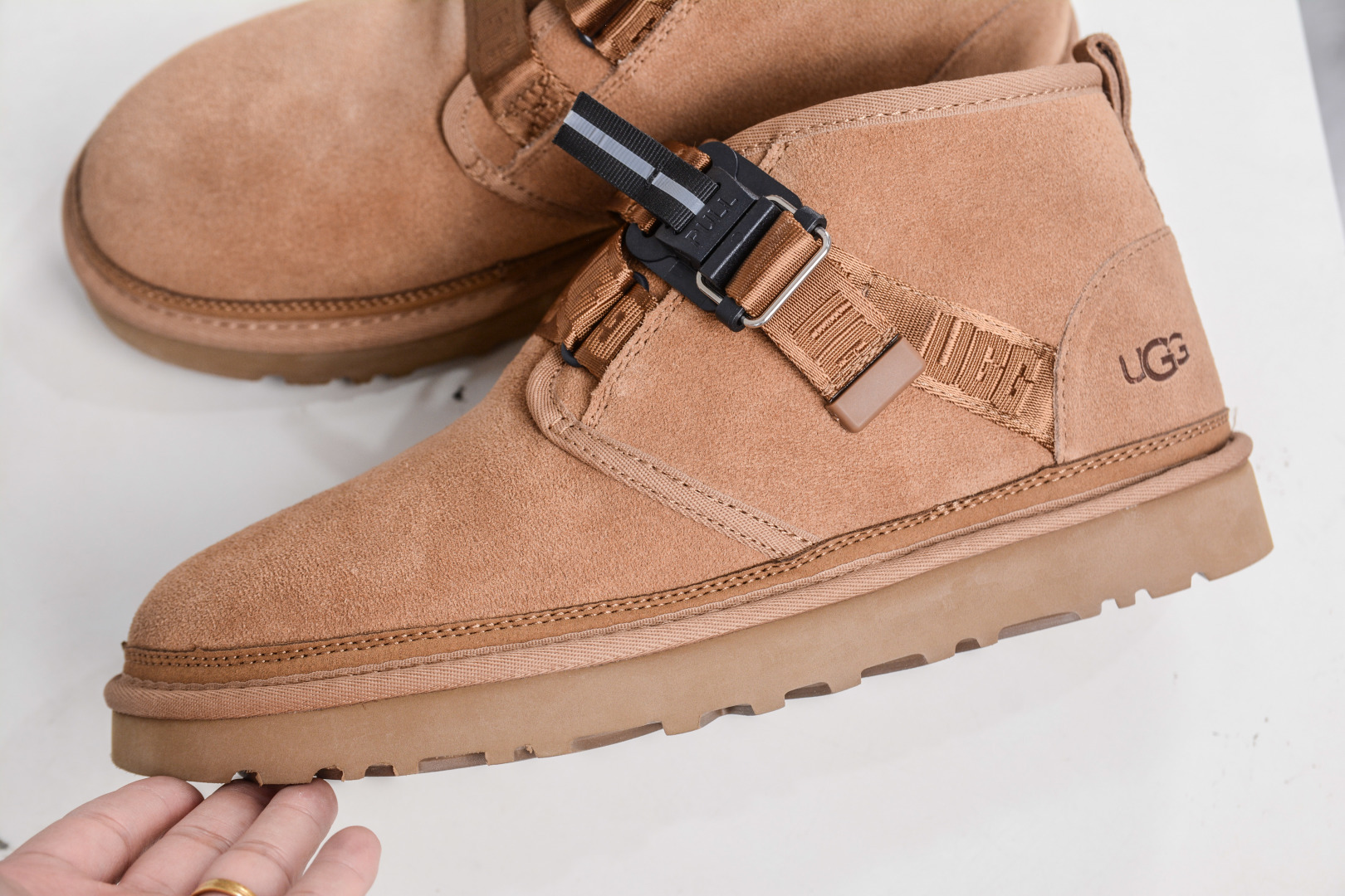 UGG Men's Mini Boots with Buckle Strap - Suede Upper, Wool Interior 7 cmp i1760456671580 2091 0 6