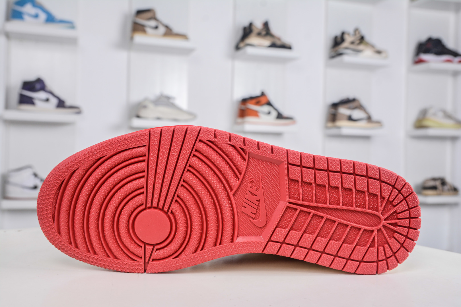 TS x Air Jordan x Balenciaga AJ1 Low 倒钩低帮联名巴黎世家-白深蓝红印花 DS2025-001