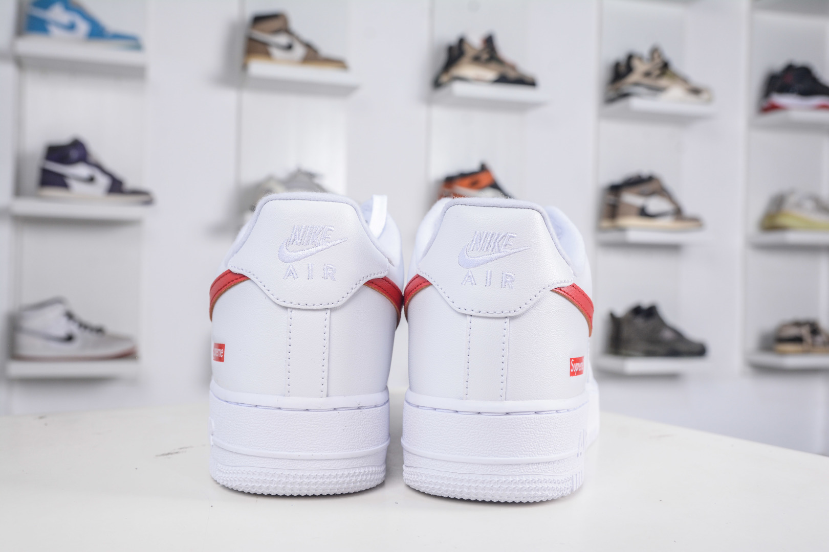 G版纯原 Supreme X NK AIR Force 1 Low 空军一号联名 白红 CU9225-101