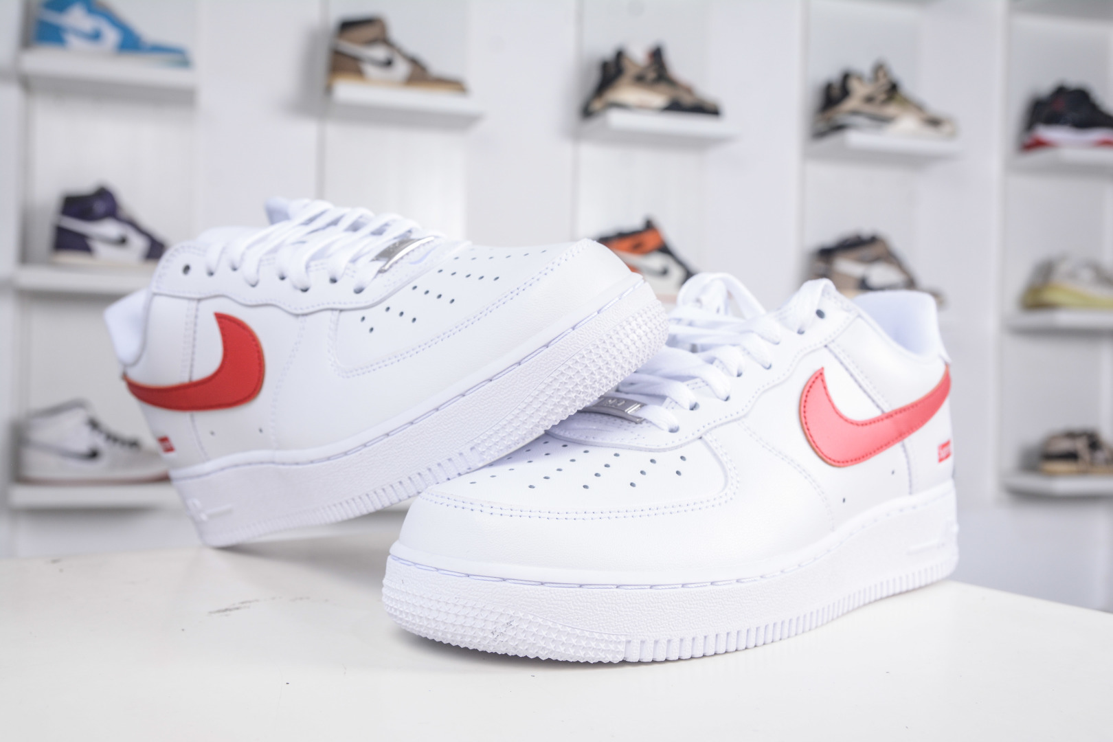 G版纯原 Supreme X NK AIR Force 1 Low 空军一号联名 白红 CU9225-101