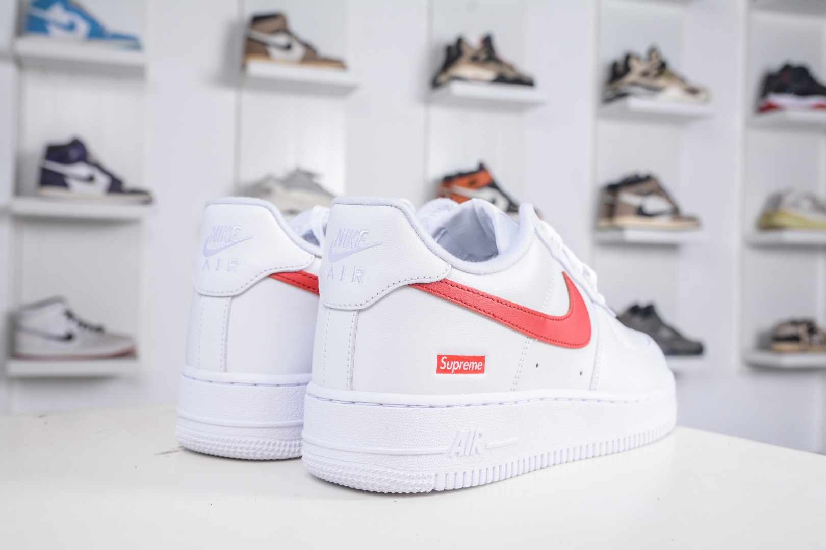 G版纯原 Supreme X NK AIR Force 1 Low 空军一号联名 白红 CU9225-101