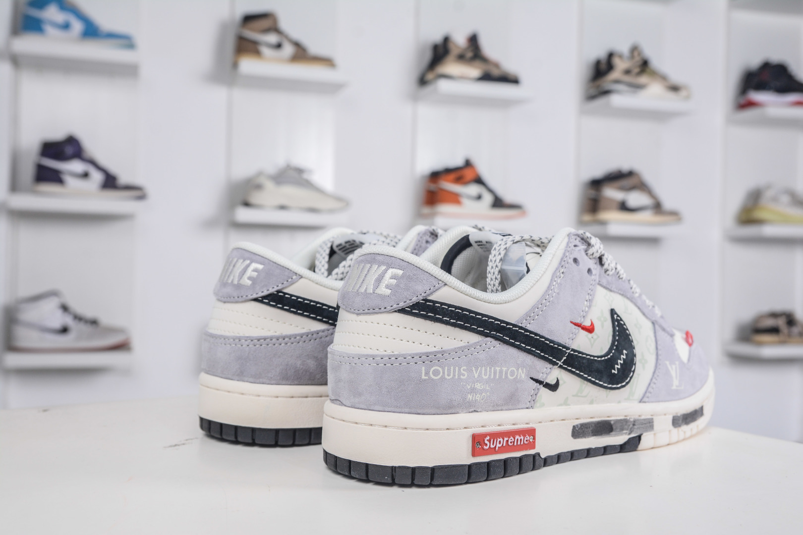 Nike SB Dunk Low x Louis Vuitton LV联名-白灰黑勾 CX5050-Y18