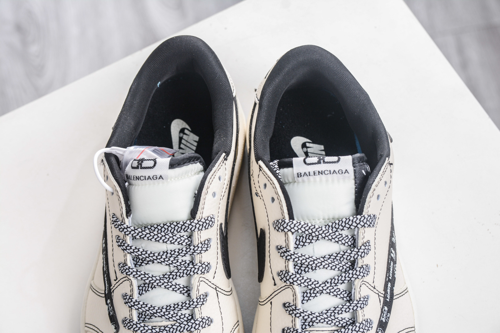 TS x Air Jordan x Balenciaga Low White Black Custom Sneakers 9 cmp i1760717551885 5776 0 7