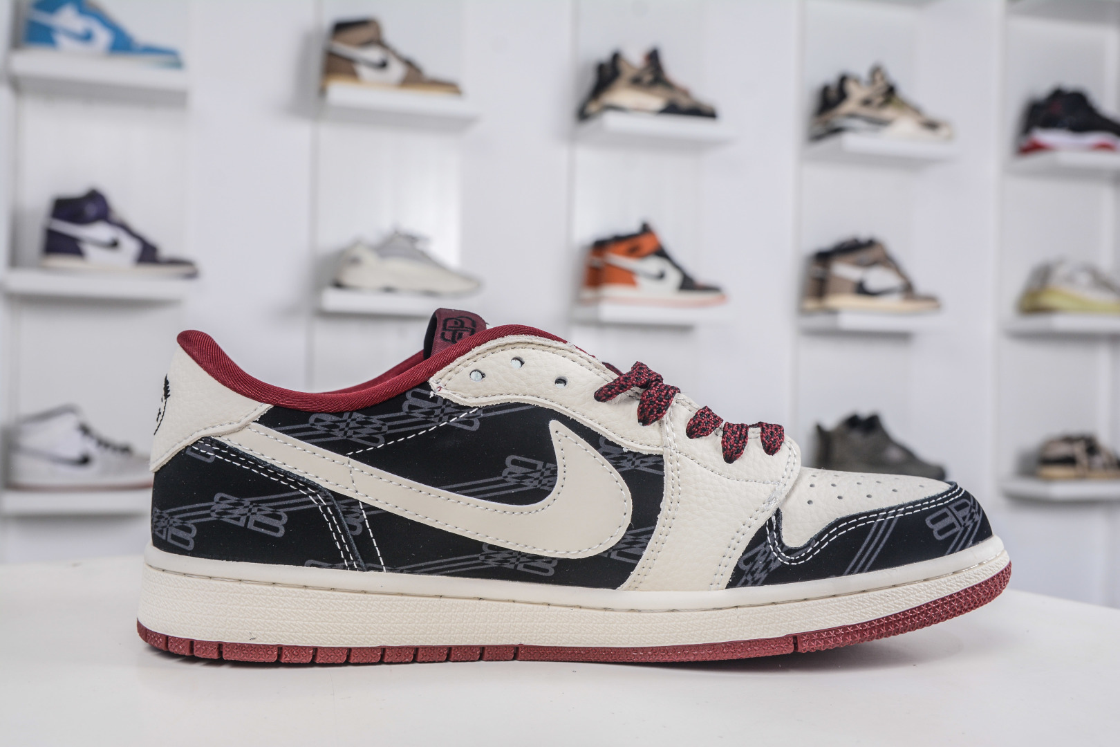 TS x Air Jordan x Balenciaga Low White Black Red Wine Sneakers 4 cmp i1760717587156 8522 0 2