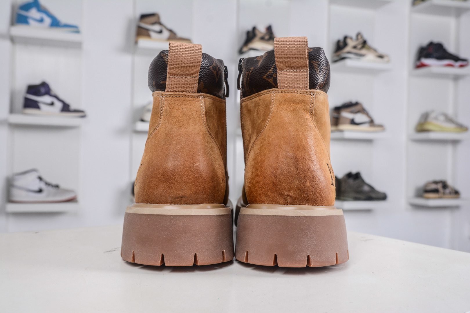 Louis Vuitton Men's Tan Suede Ankle Boots with Monogram Detail - Size 38-44 3 cmp i1760717937414 4966 0 1