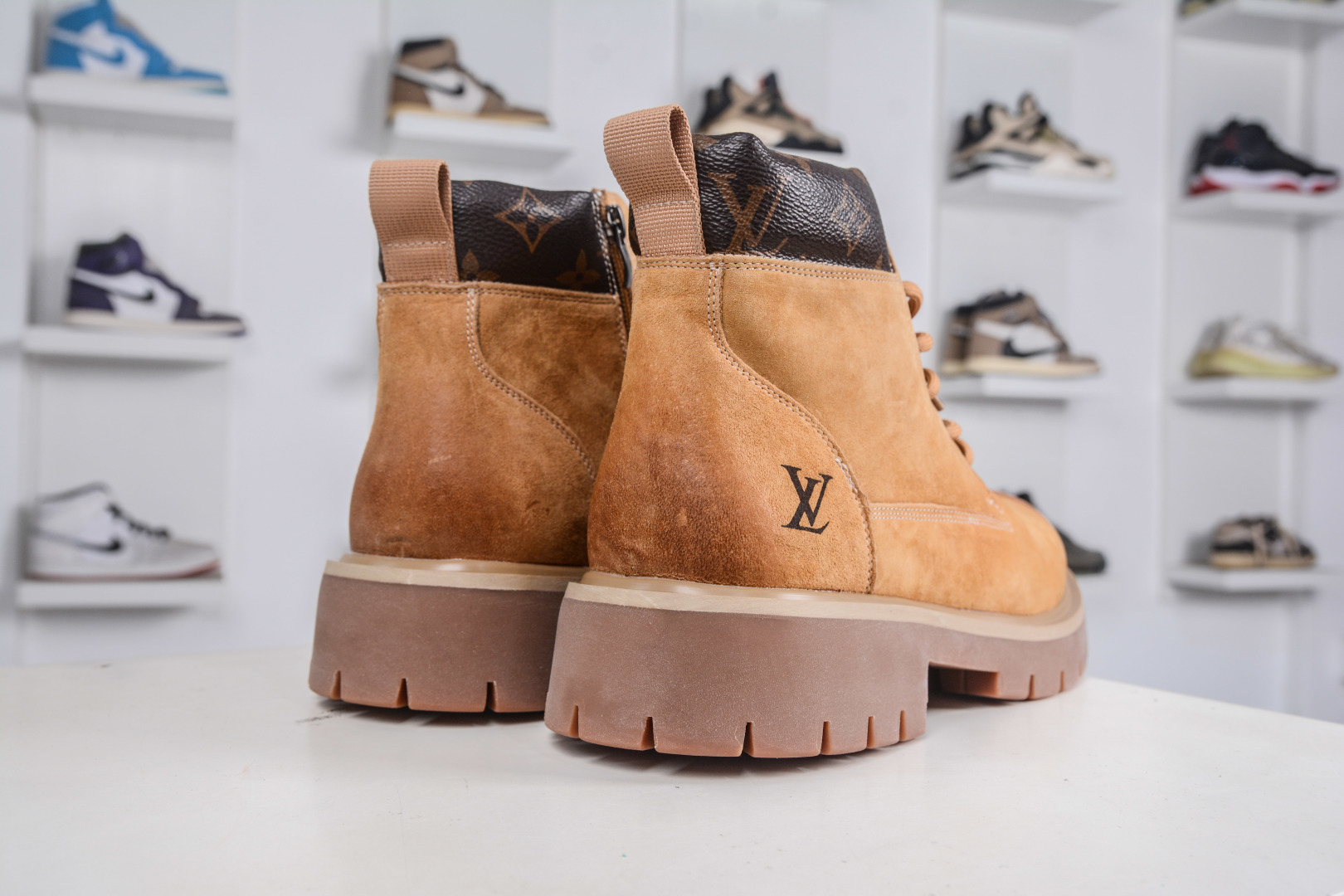 Louis Vuitton Men's Tan Suede Ankle Boots with Monogram Detail - Size 38-44 7 cmp i1760717937421 1429 0 5