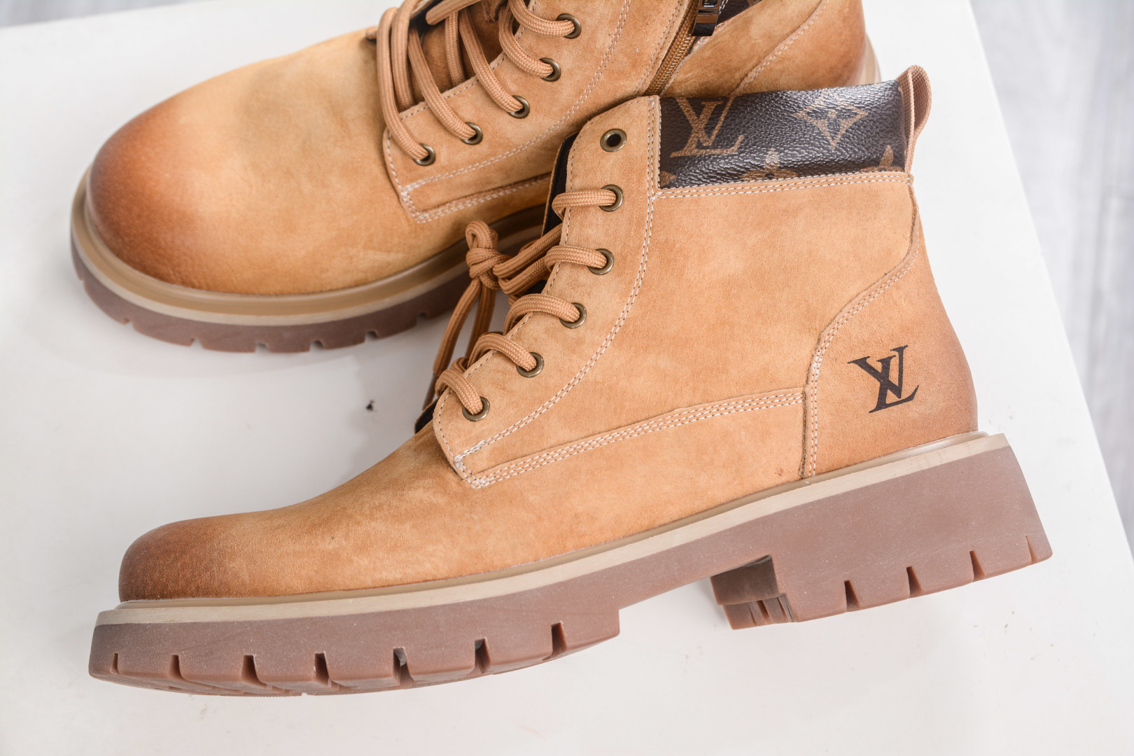 Louis Vuitton Men's Tan Suede Ankle Boots with Monogram Detail - Size 38-44 8 cmp i1760717938809 1557 0 6