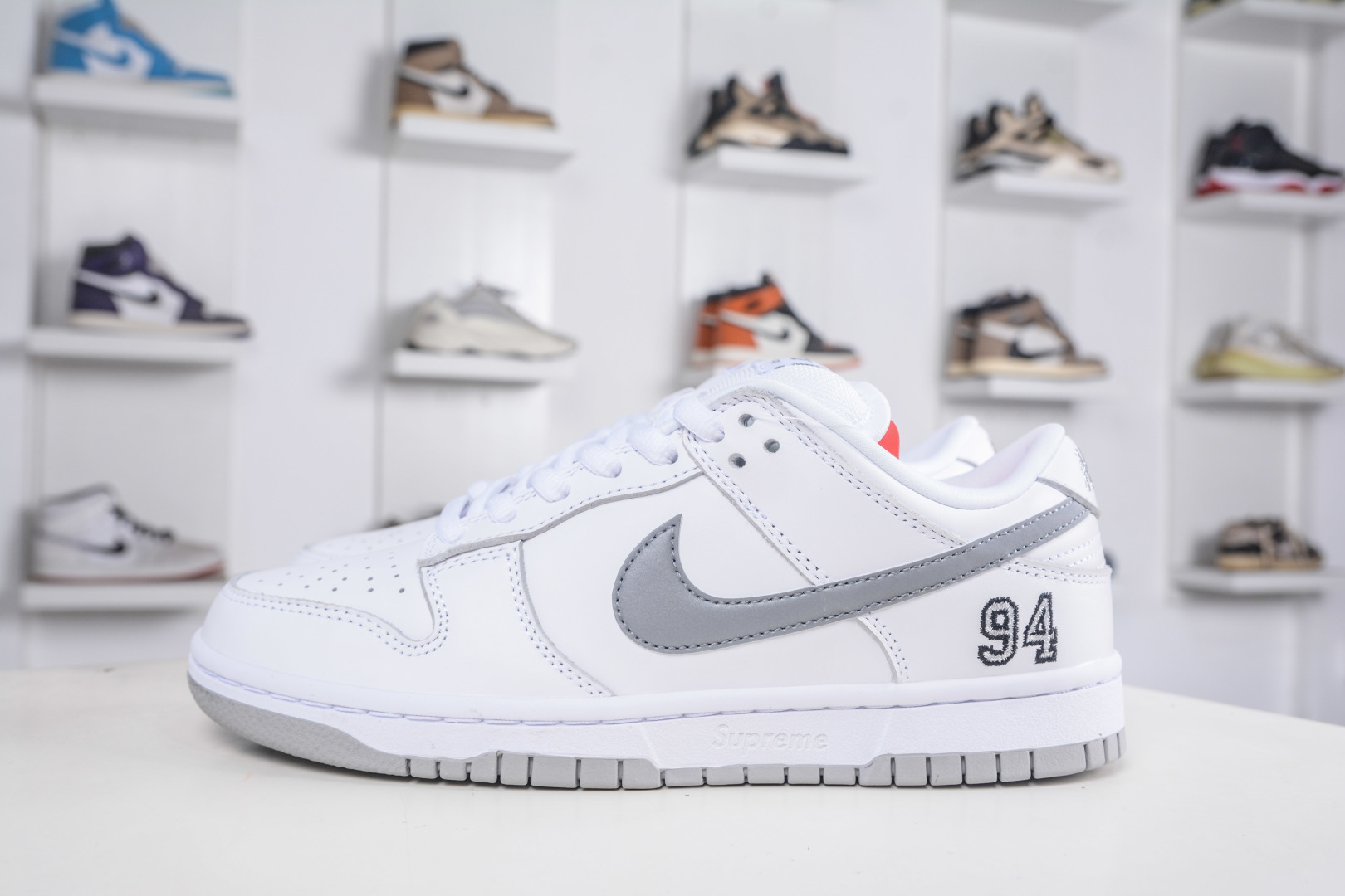 Supreme x Nike SB Dunk Low White/Grey Authentic Limited Edition Sneakers 2 cmp i1760718184451 3353 0 0