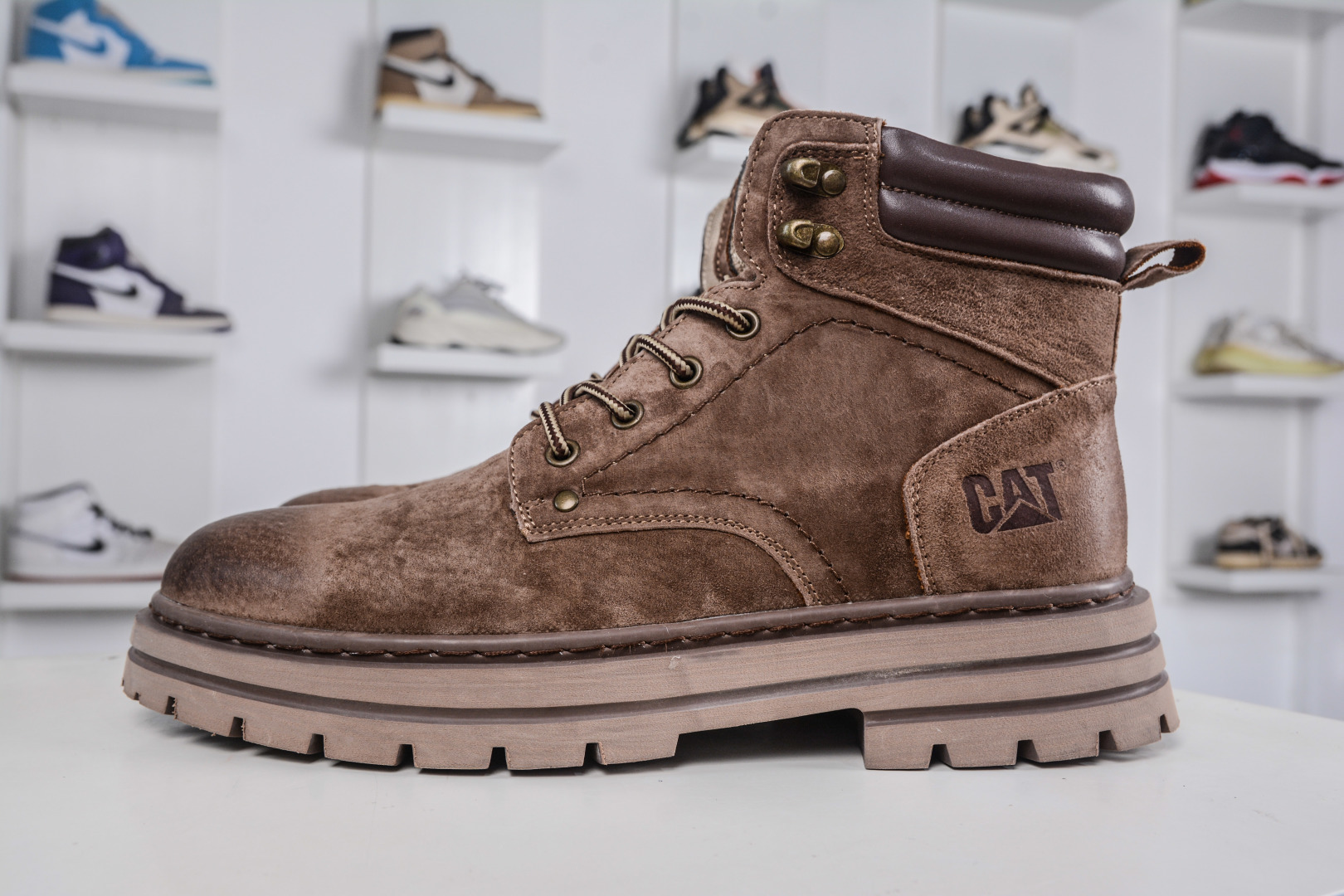 CAT Men's Classic Suede Leather Ankle Boots, Fashionable and Comfortable