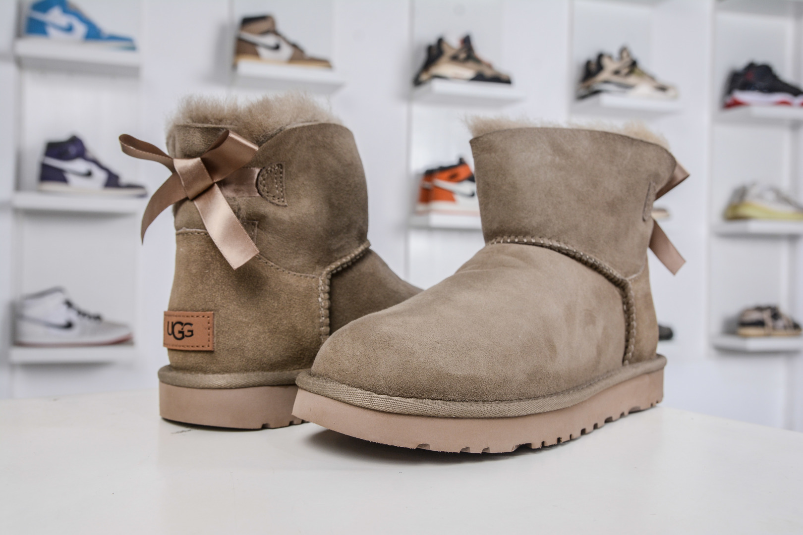 220 主推优势私 UGG Bailey贝莉单丝带蝴蝶结 棕色 1016501-ALP