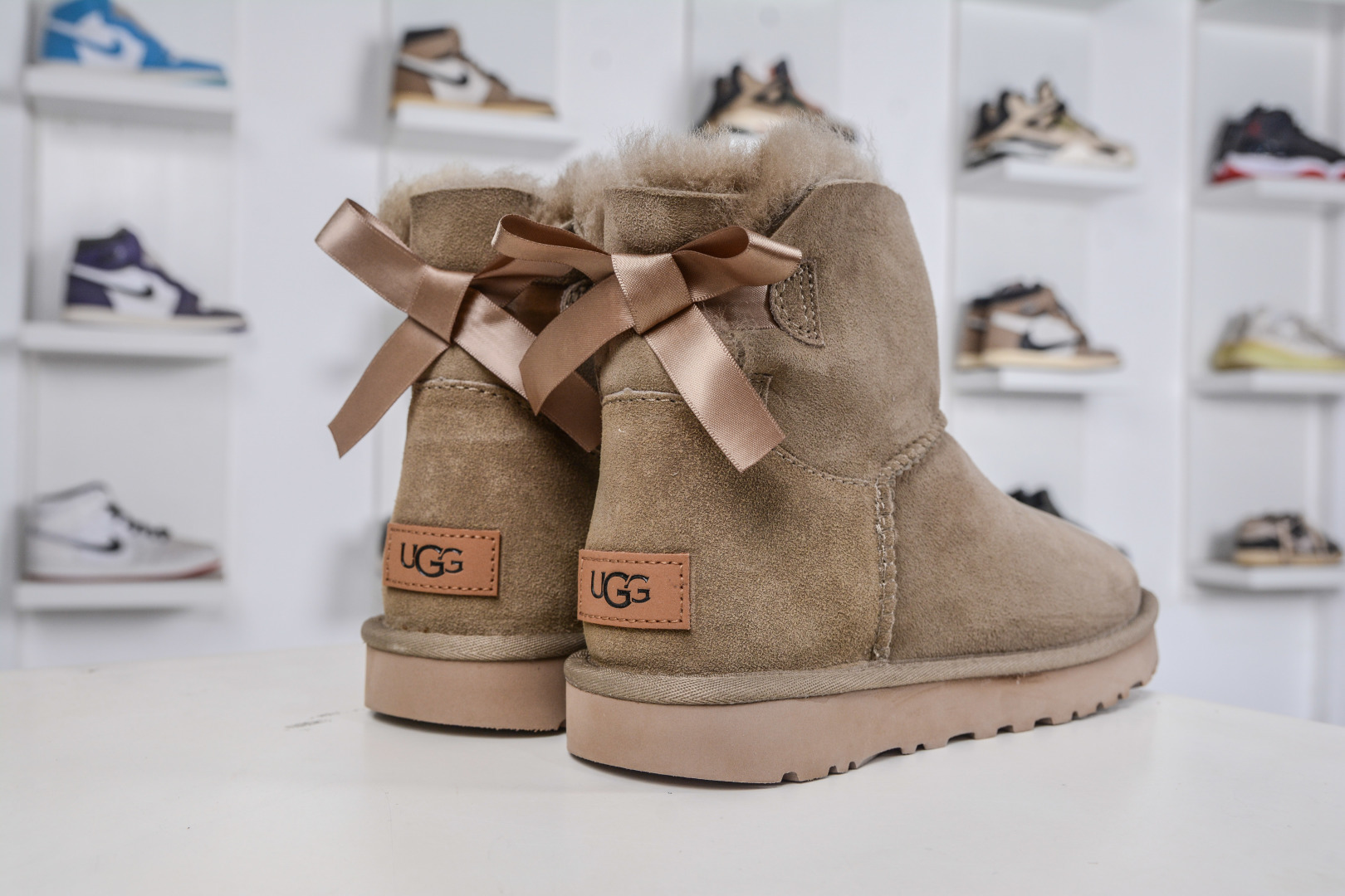 220 主推优势私 UGG Bailey贝莉单丝带蝴蝶结 棕色 1016501-ALP