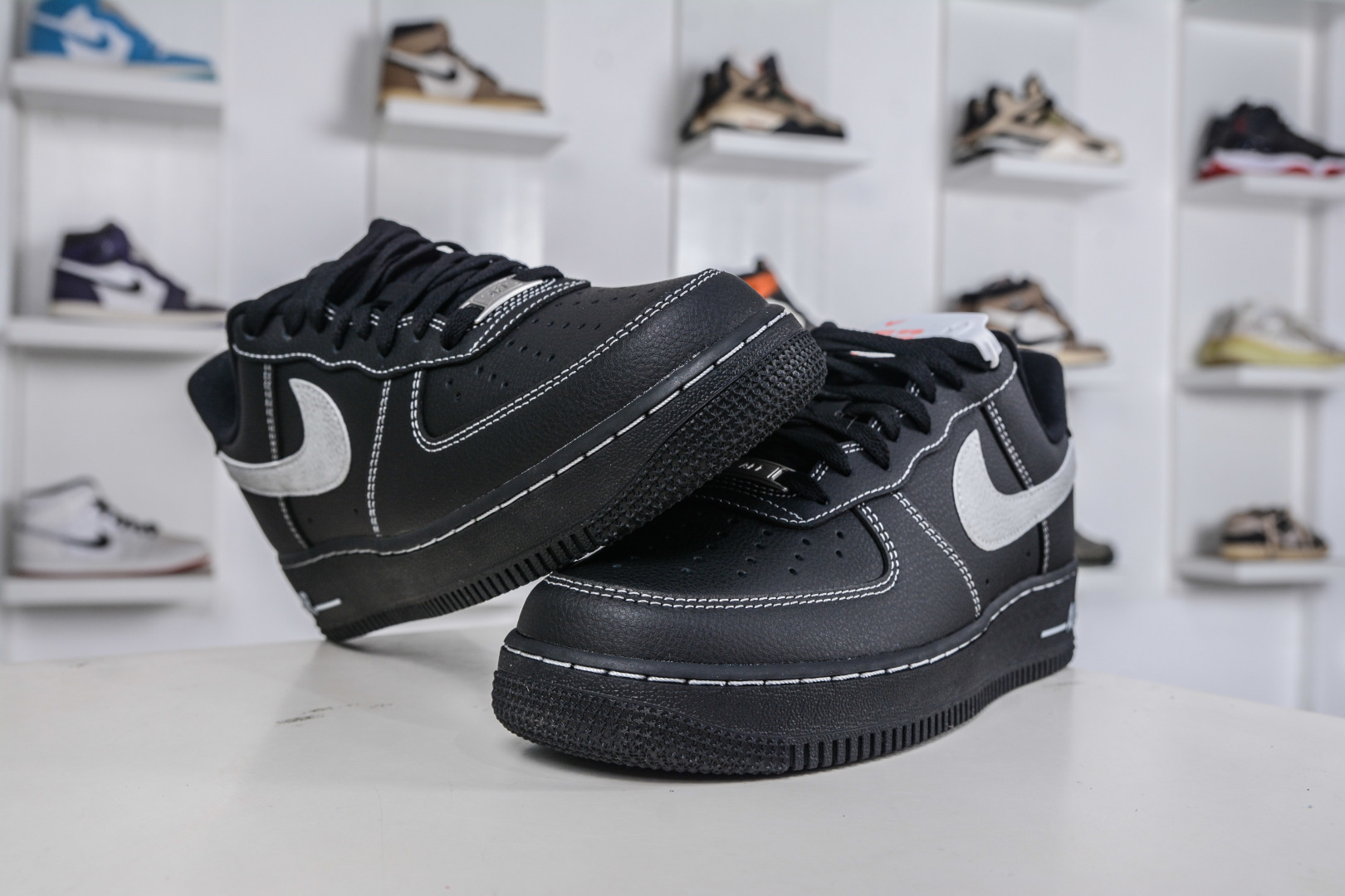 纯原 NK Air Force 1 Low 空军一号 黑色银翼杀手 官方同步 原装级别 原楦头原纸板 打