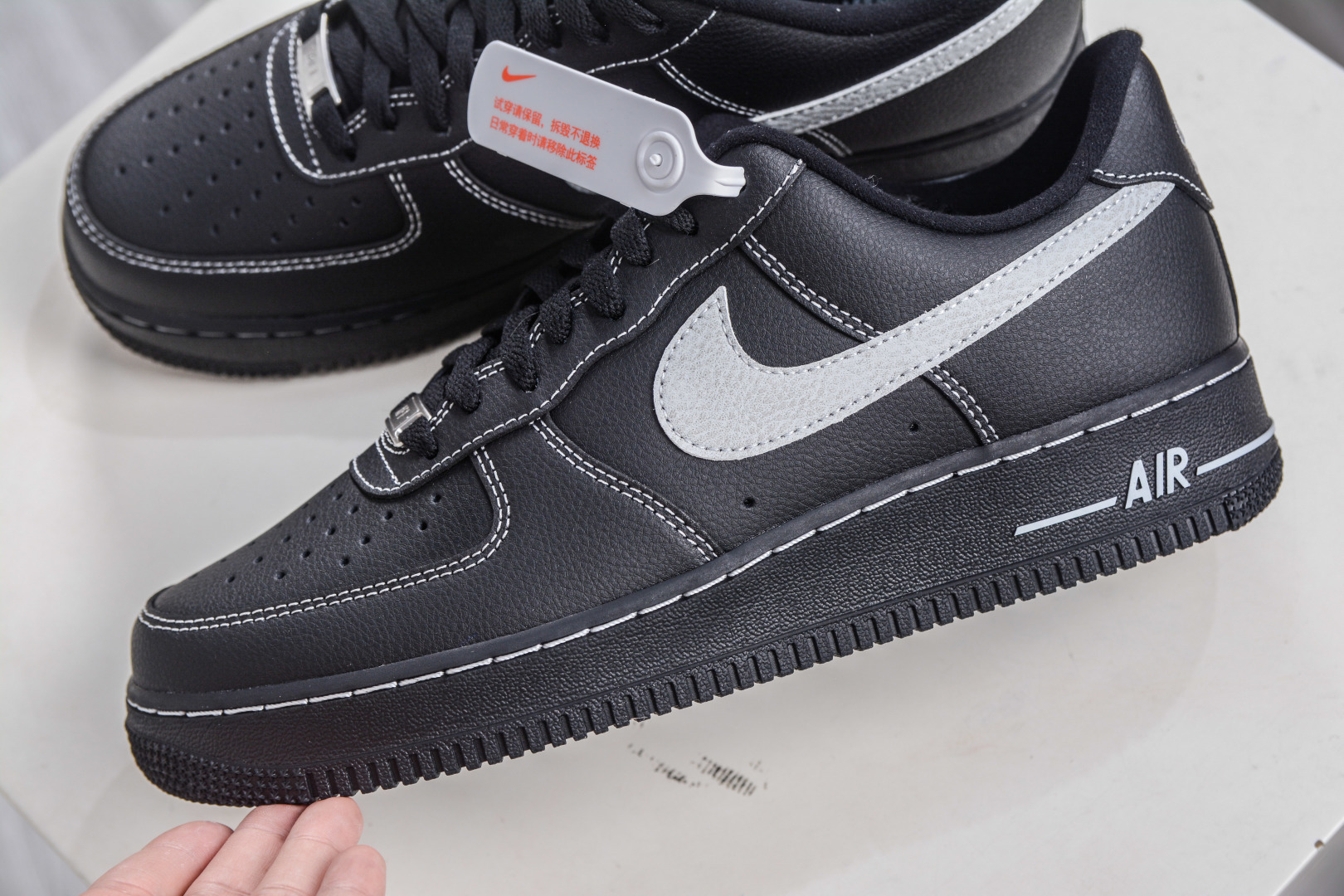 纯原 NK Air Force 1 Low 空军一号 黑色银翼杀手 官方同步 原装级别 原楦头原纸板 打