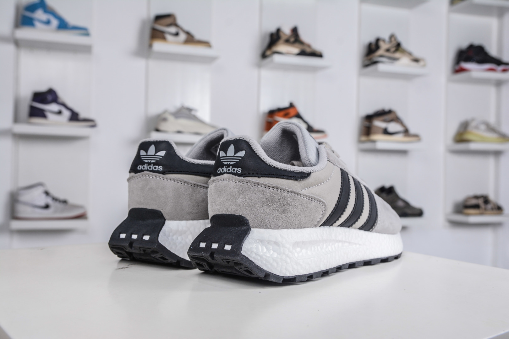 AD Originals Retropy Boost E5系列复古赛车原型一代系列爆米花缓震休闲运动慢跑鞋 GW7455