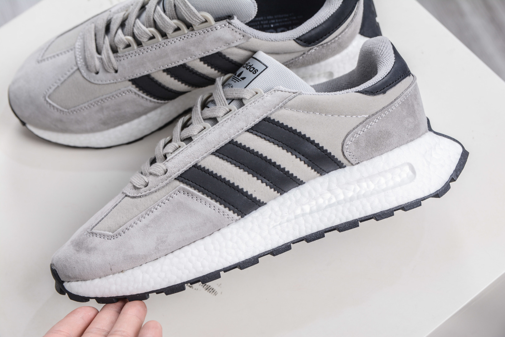 AD Originals Retropy Boost E5系列复古赛车原型一代系列爆米花缓震休闲运动慢跑鞋 GW7455