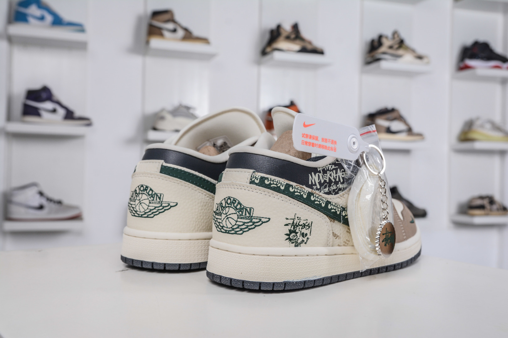Air Jordan 1 Retro Low x Stussy 斯图西联名-米棕绿 QD1988-007