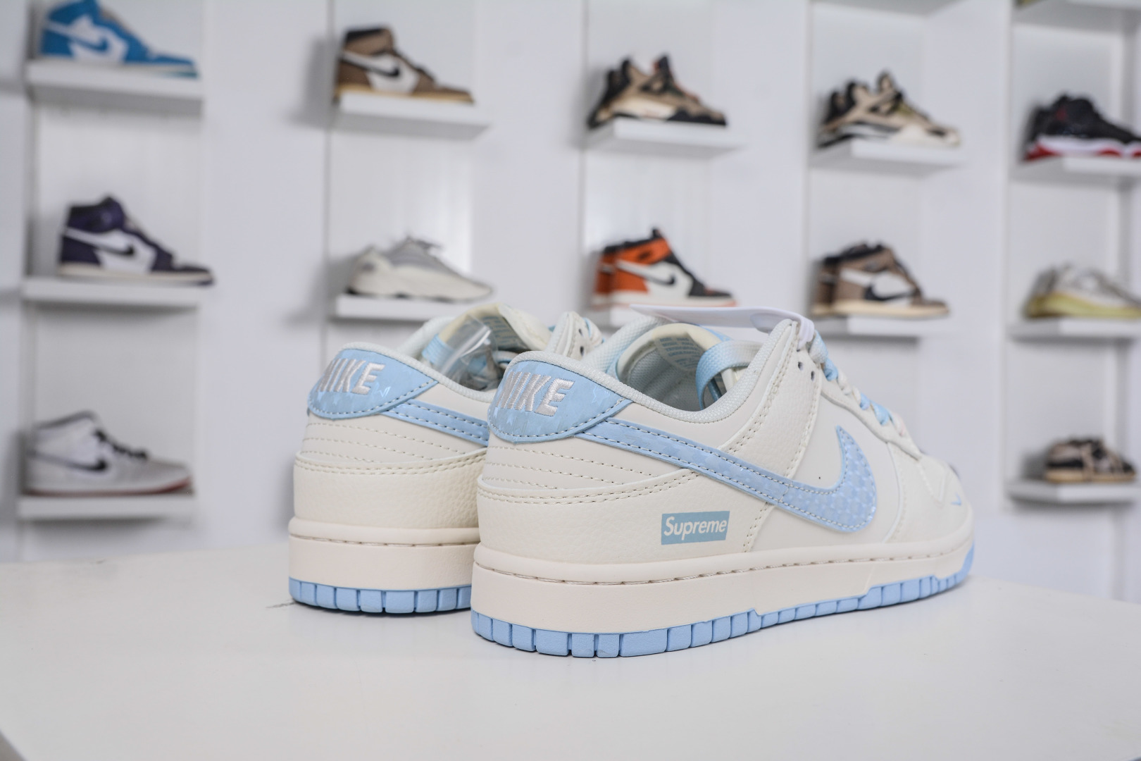 Nike SB Dunk Low x Superme SUP联名-米白浅蓝 JP1628-012