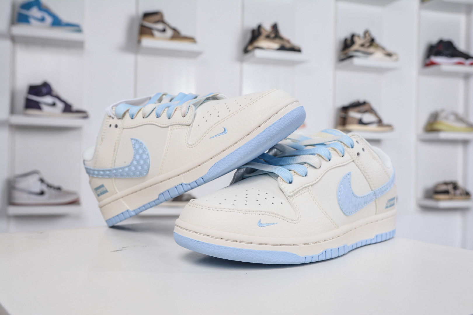 Nike SB Dunk Low x Superme SUP联名-米白浅蓝 JP1628-012