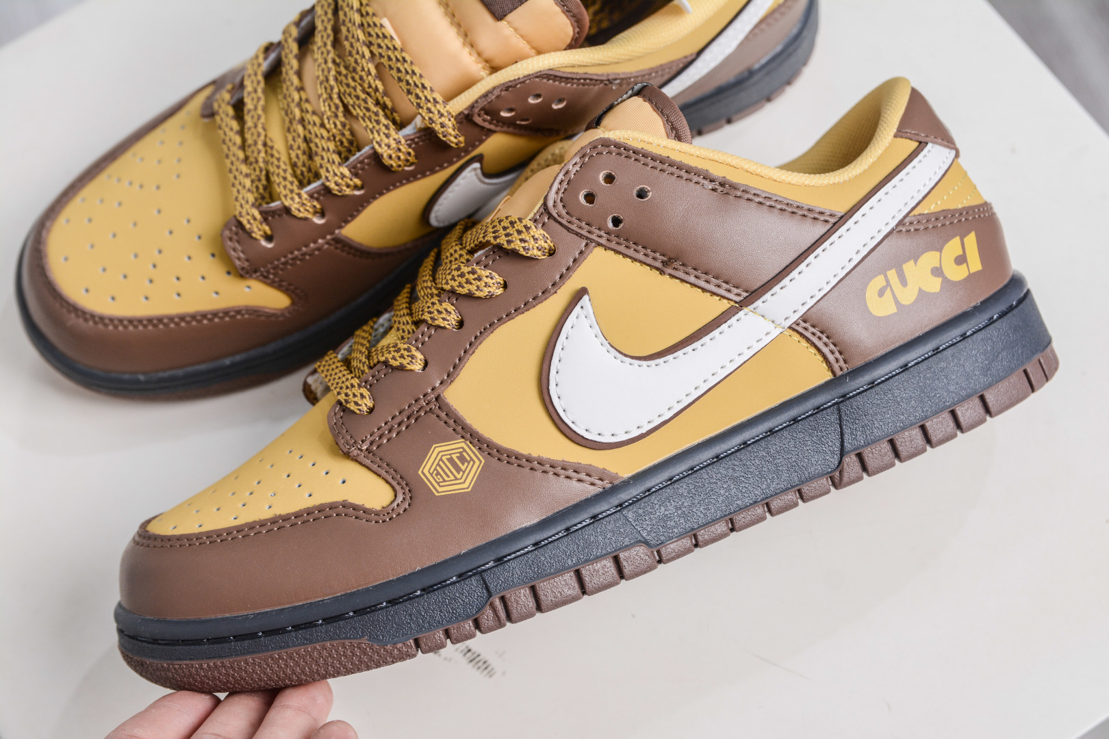 Nike SB Dunk Low x GUCCI 古驰联名-棕黄 DJ1988-001