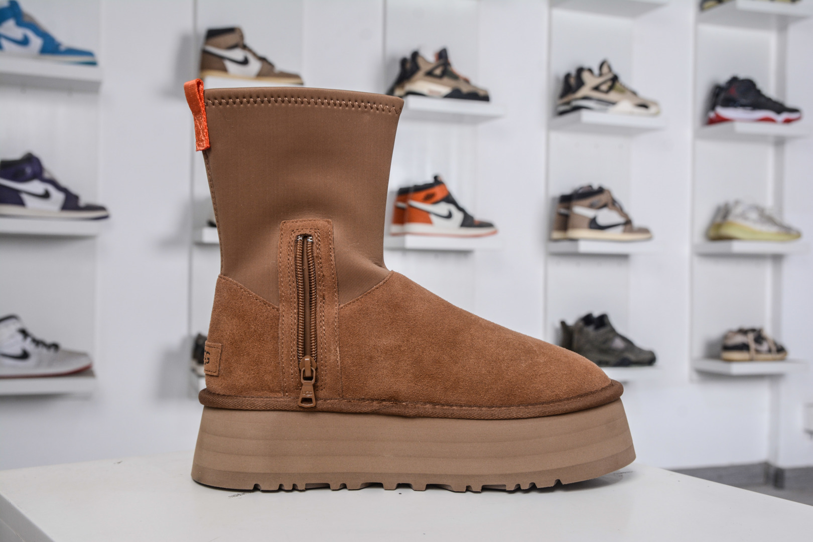 260 UGG 弹力收口高帮 栗色 4CM厚底 冬季中性款雪地靴 1144031