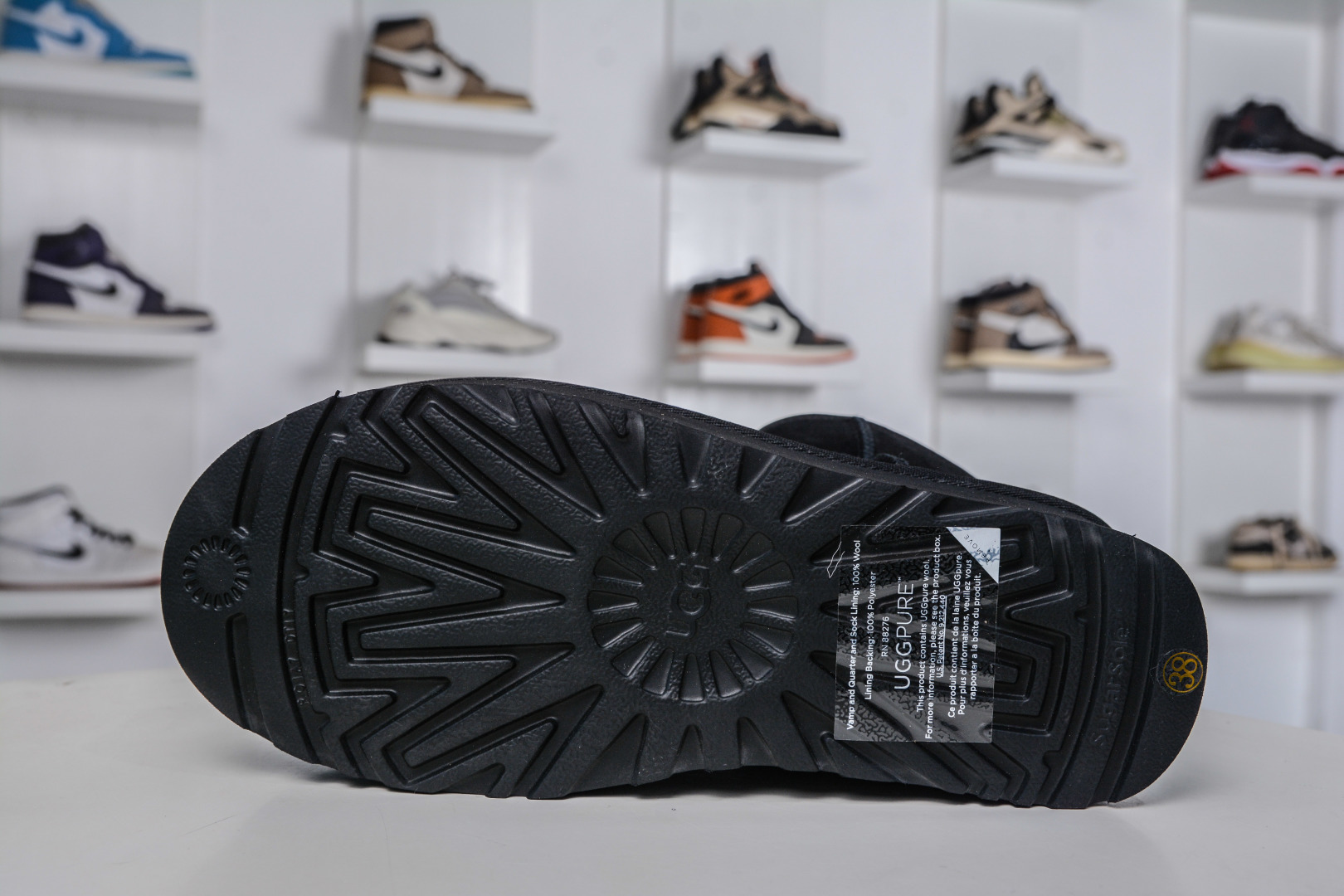 260 UGG Mini中桶厚底5cm 黑色 小书爆款 广州外贸大厂生产 鞋头到鞋垫真羊皮毛一体 1134991