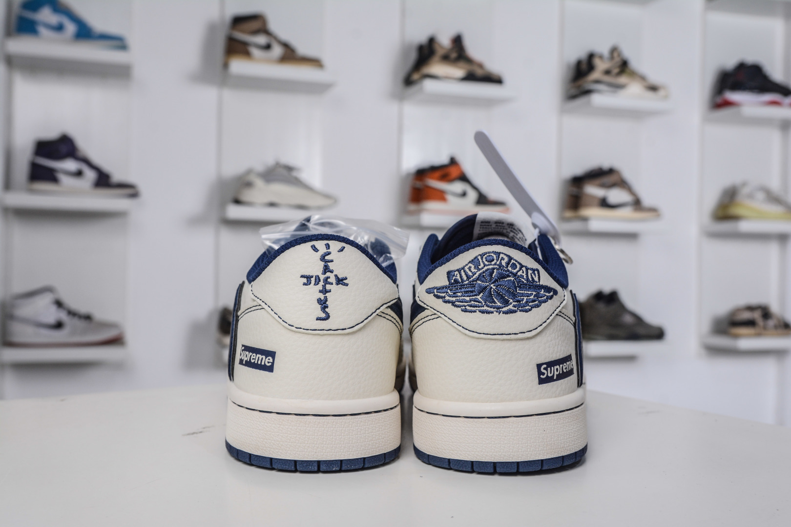 TS x Air Jordan x Supreme AJ1 Low 倒钩低帮联名SUP-午夜蓝 XX3168-217