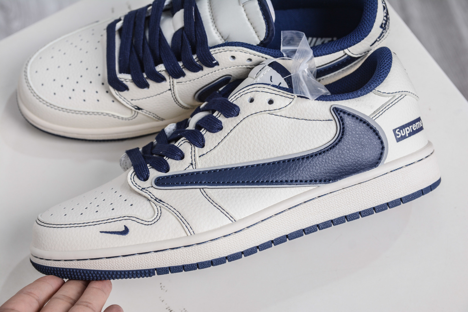 TS x Air Jordan x Supreme AJ1 Low 倒钩低帮联名SUP-午夜蓝 XX3168-217