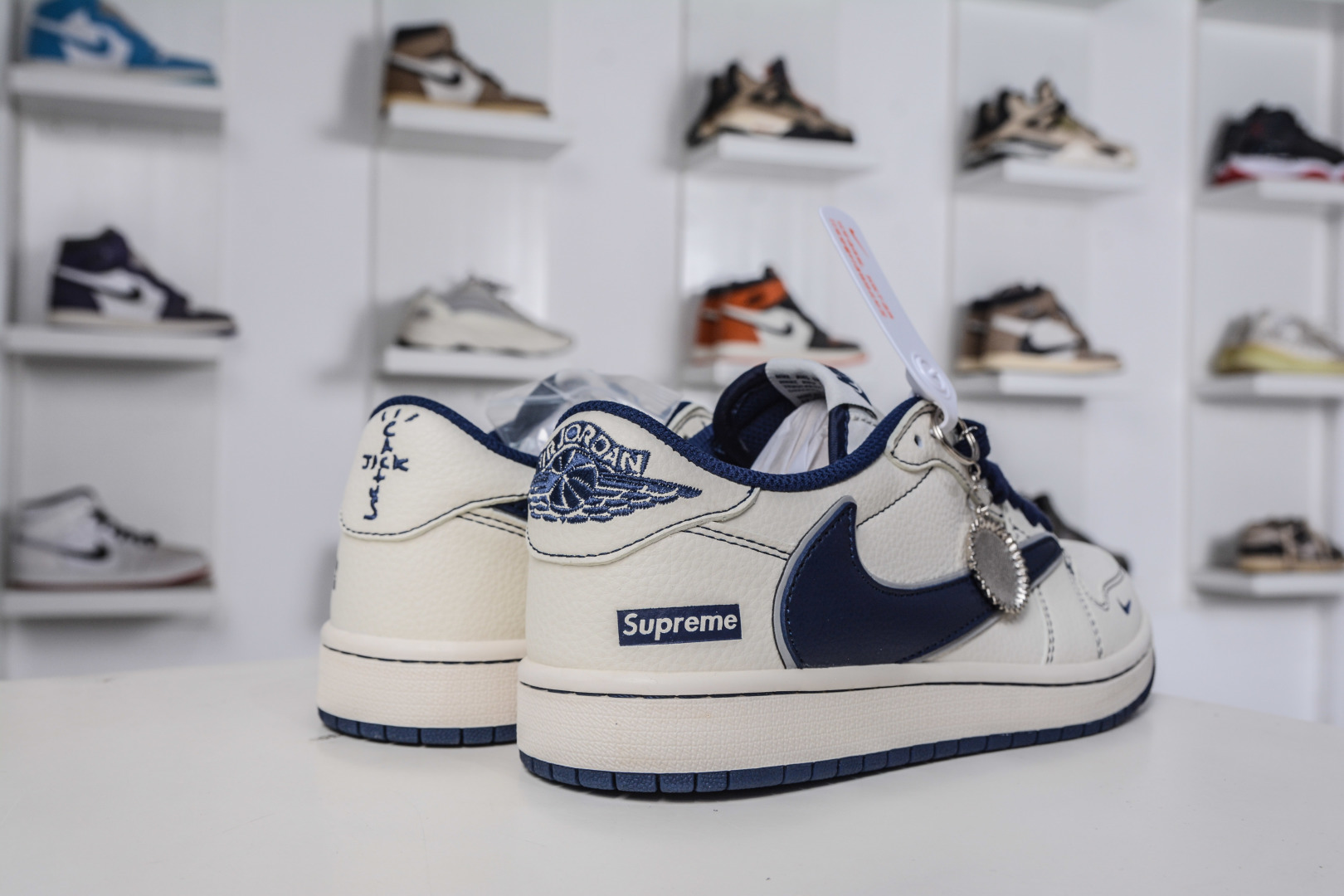 TS x Air Jordan x Supreme AJ1 Low 倒钩低帮联名SUP-午夜蓝 XX3168-217