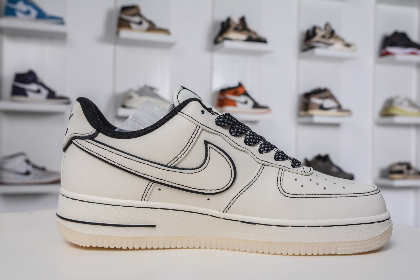 Nike Air Force 1 Low 07 x NIKE 耐克联名-米白黑 SM6668-115