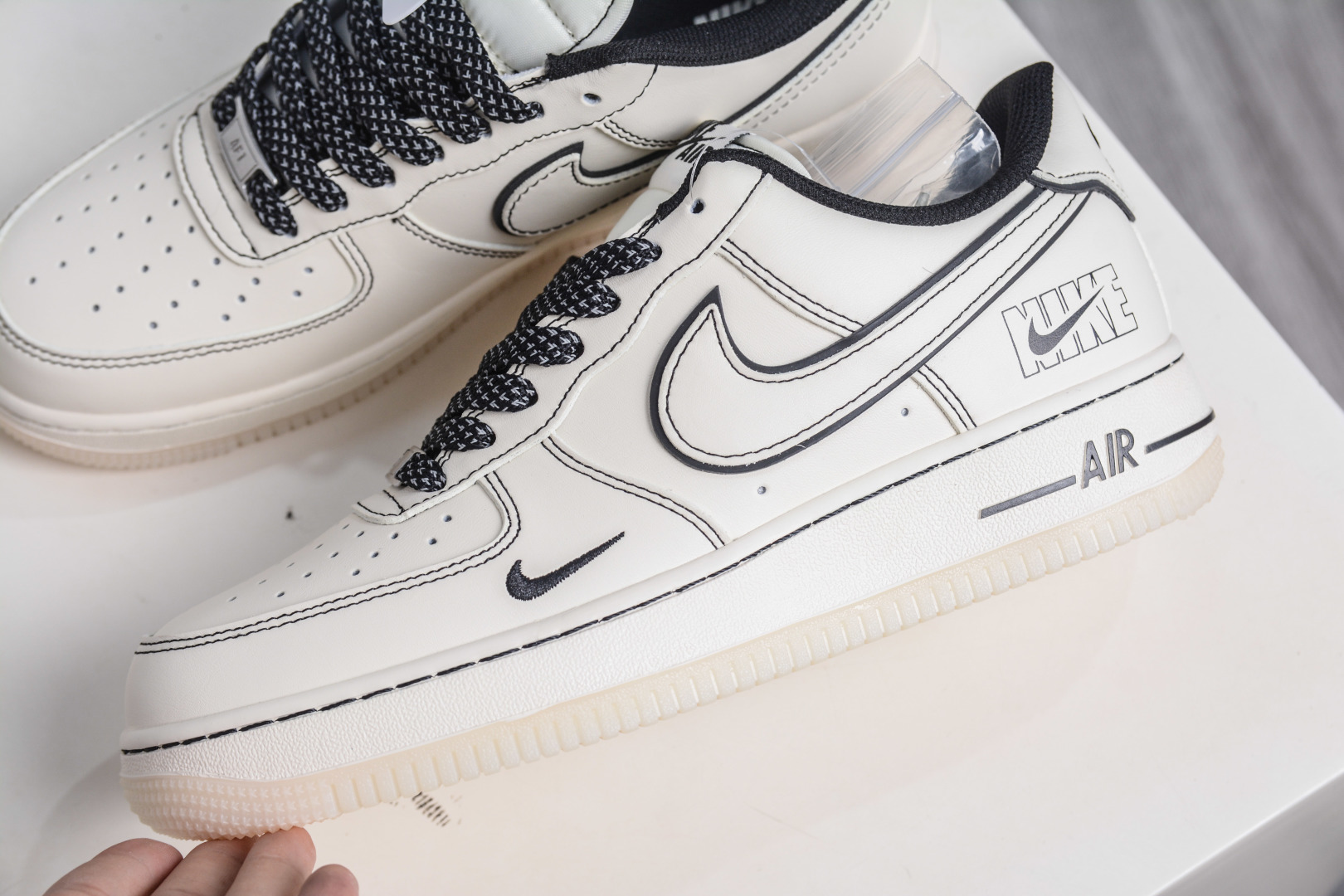 Nike Air Force 1 Low 07 x NIKE 耐克联名-米白黑 SM6668-115