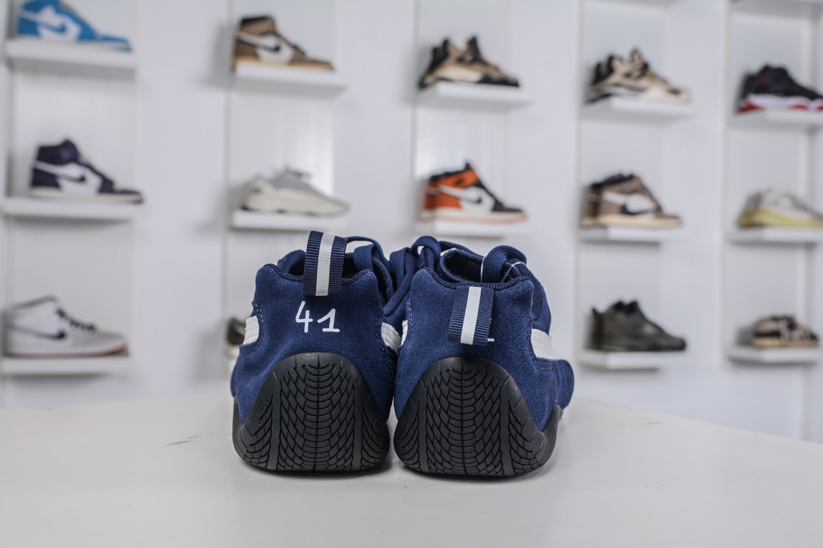 PUMA 彪马 x Balenciaga巴黎世家 Speedcat 系列 薄底鞋 牛皮绒面革 圆头做旧磨损 低帮 生活休闲鞋 406519-04