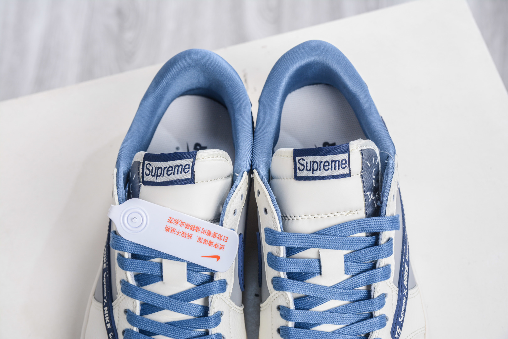 TS x Air Jordan x Supreme AJ1 Low 倒钩低帮联名SUP-白灰蓝 XD0798-309