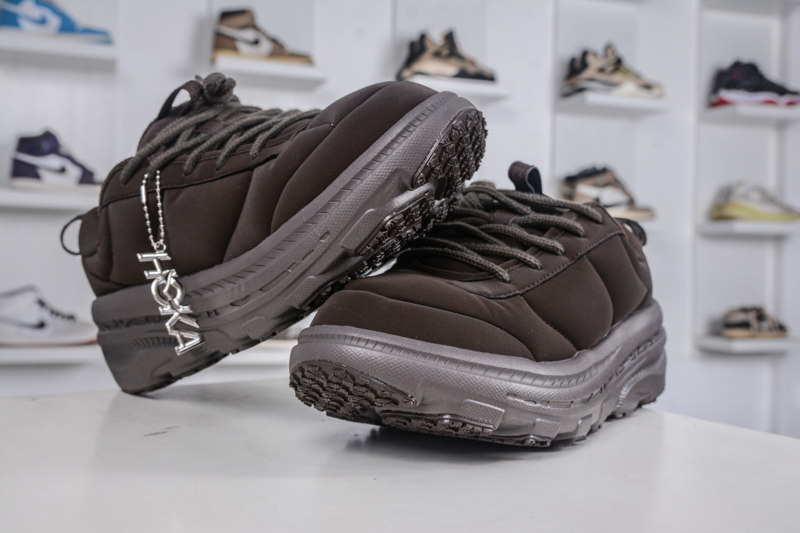 210 HOKA BONDI B3LS MARNI 复古舒适防滑耐磨 低帮 山地户外跑步鞋 1170631 BRKN