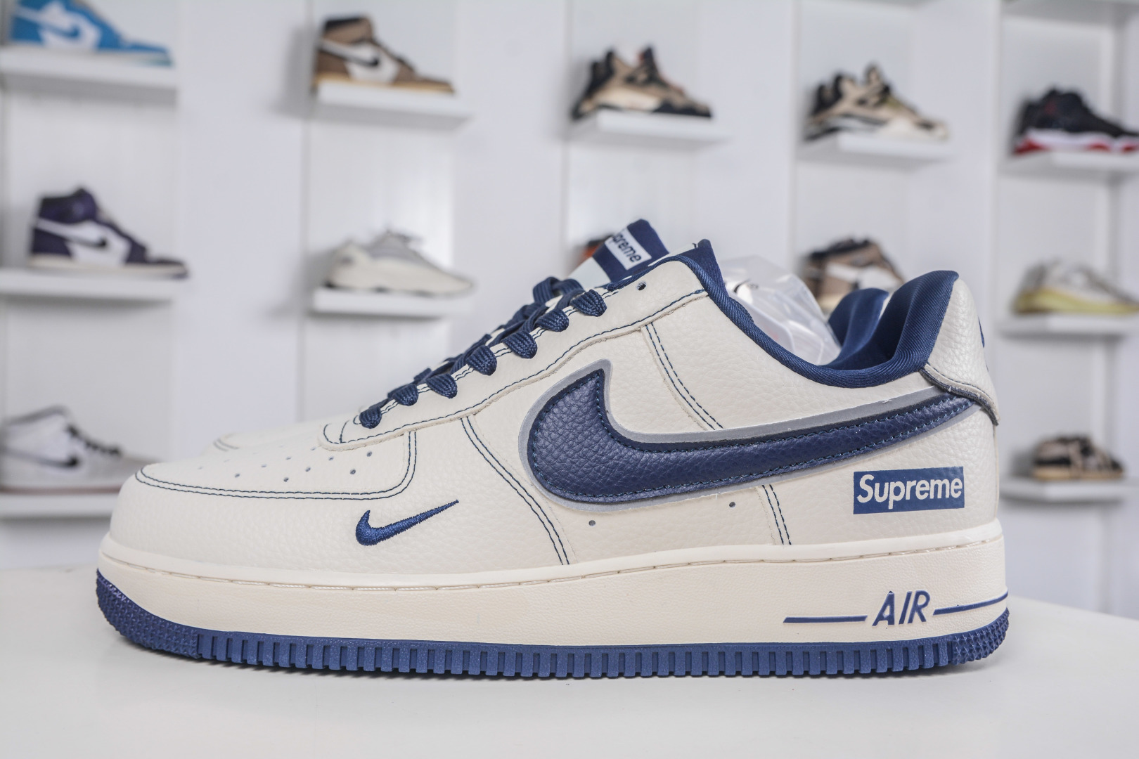 Nike Air Force 1 Low 07 x Supreme SUP联名-白深蓝 DD1982-319